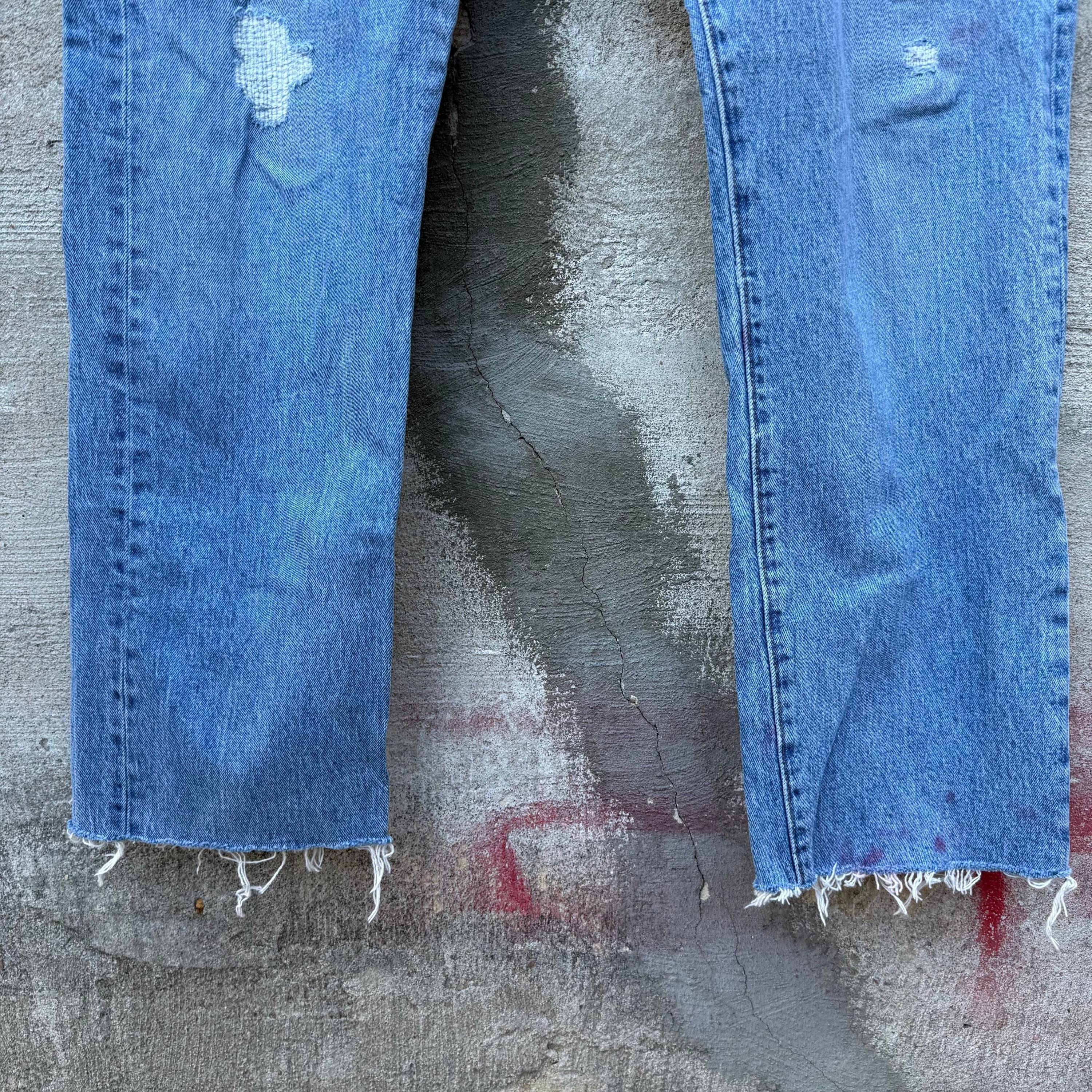 Levi's × Vintage Vintage Levi's 501 Repaired Denim Jeans Size US 36 / EU 52 - 6 Thumbnail