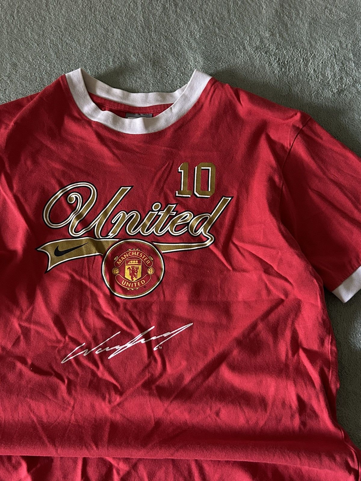 Nike × Vintage Vintage 90’s Nike Manchester United Rooney tee Size US S / EU 44-46 / 1 - 3 Thumbnail
