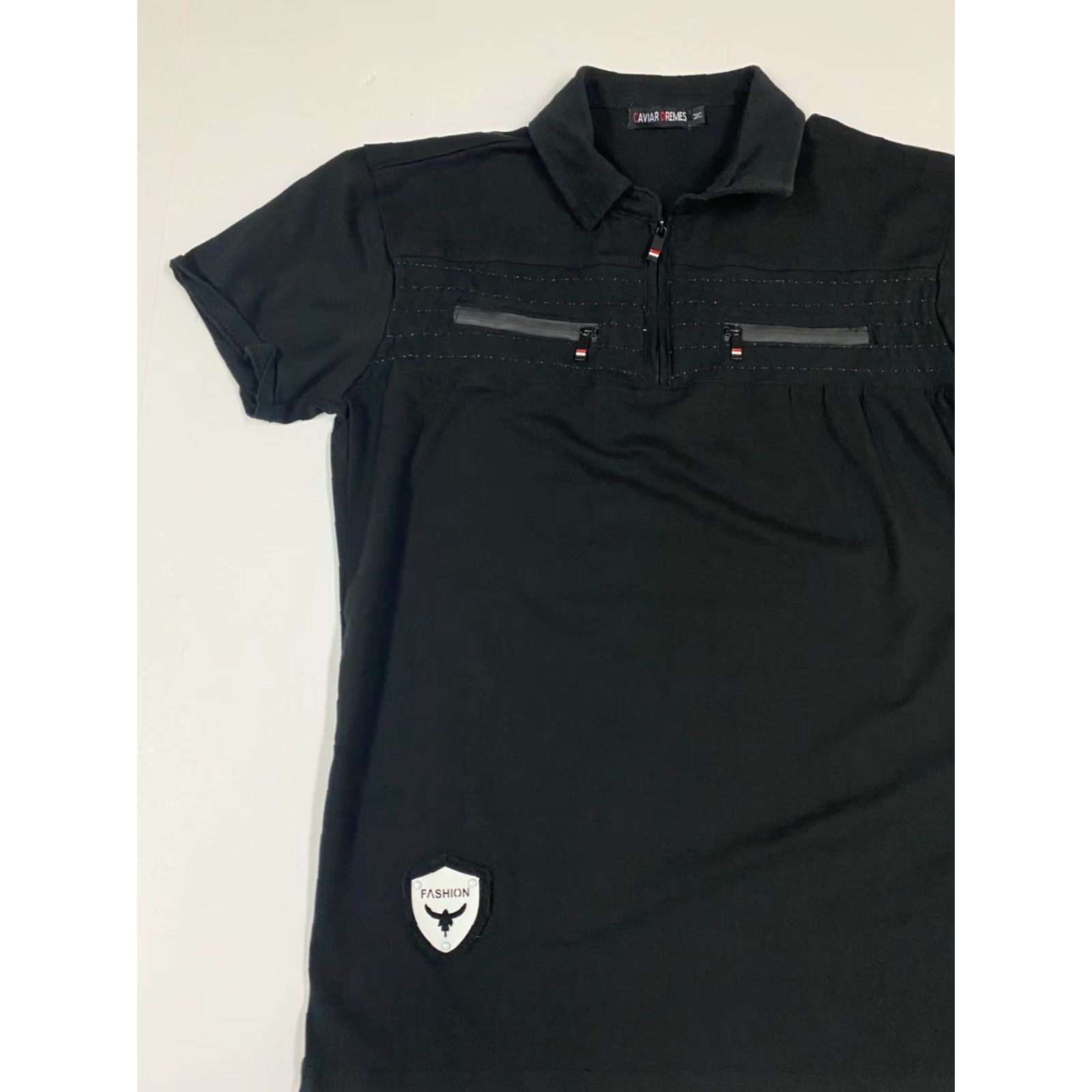 Vintage Caviar Dremes Polo Shirt Mens Medium Black Knit Short Sleeve Slim Button Breathable Golf Logo Size US M / EU 48-50 / 2 - 3 Thumbnail