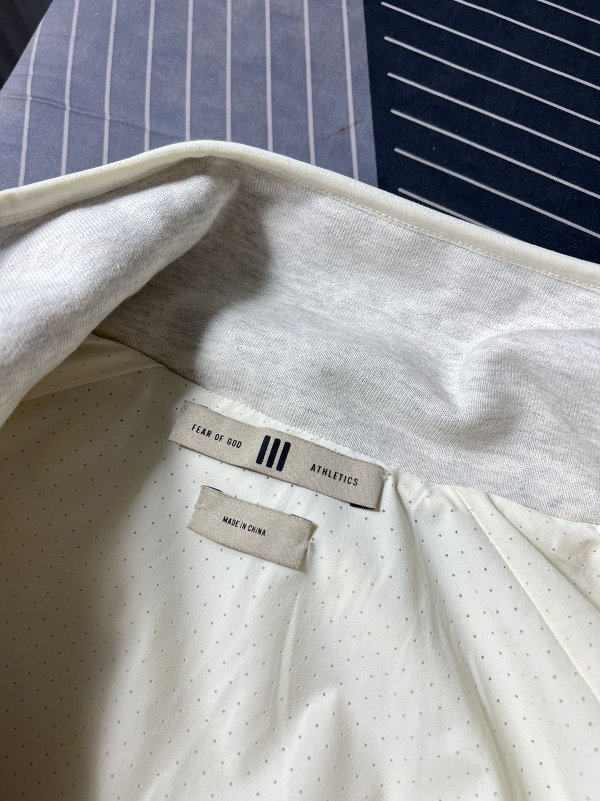 Adidas × Fear of God Adidas x Fear of God Athletics Track Jacket Oatmeal Full Zip Size US M / EU 48-50 / 2 - 13 Thumbnail