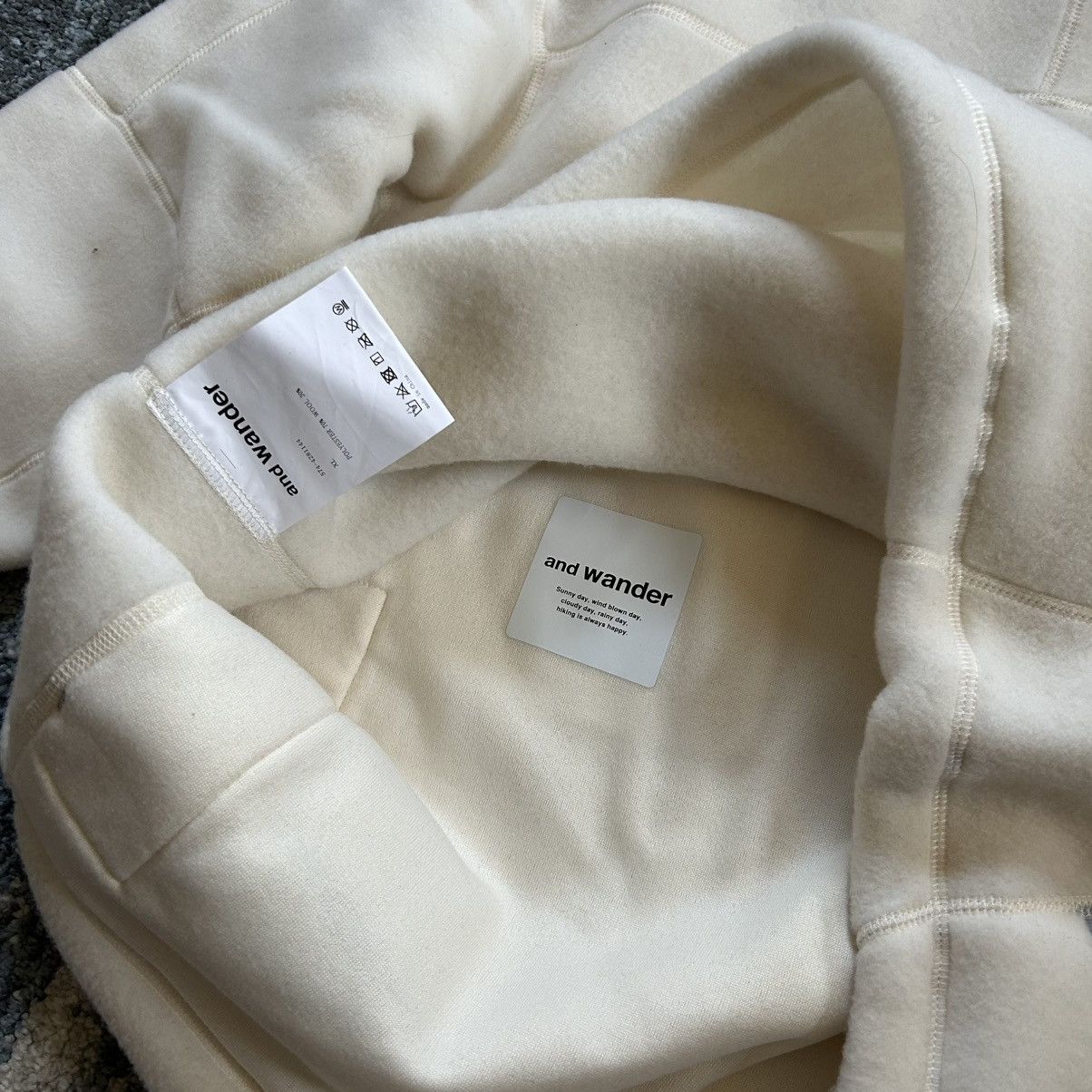 And Wander 574-4281144 031 and wander wool fleece pullover quartersnap Size US XL / EU 56 / 4 - 15 Thumbnail