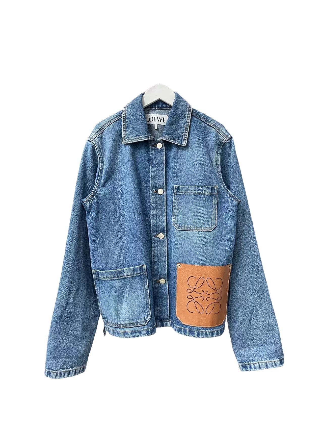 Loewe Loewe Anagram Leather Patch Denim Jacket Size 36 Size XS / US 0-2 / IT 36-38 - 1 Thumbnail
