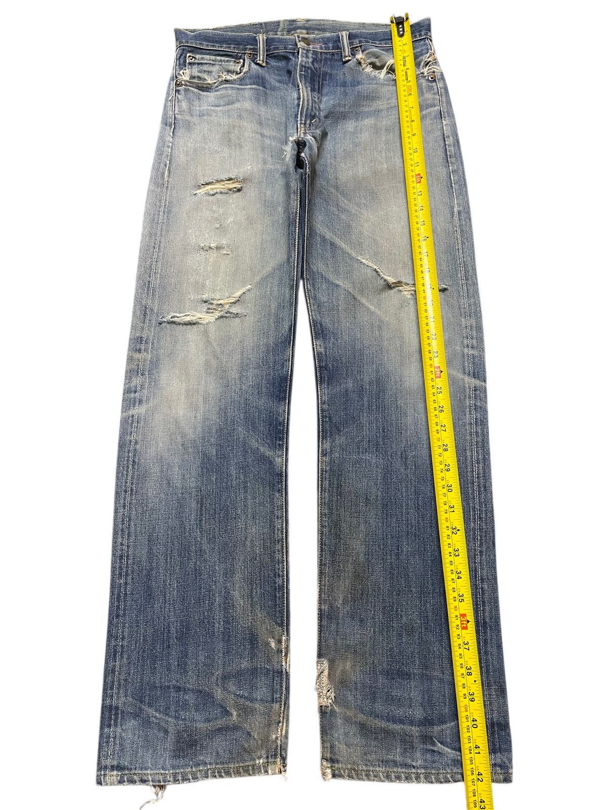 Levi's Vintage 80s Levis 501 Talon Selvedge E Mud Wash Distressed Size US 32 / EU 48 - 19 Thumbnail