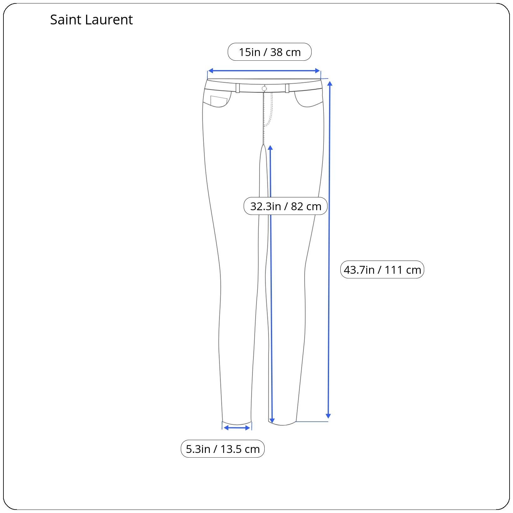 Hedi Slimane × Saint Laurent Paris ⚡️QUICK SALE⚡️2016 Saint Laurent Hedi D04 Blue Denim Jeans Size 30" / US 8 / IT 44 - 11 Thumbnail