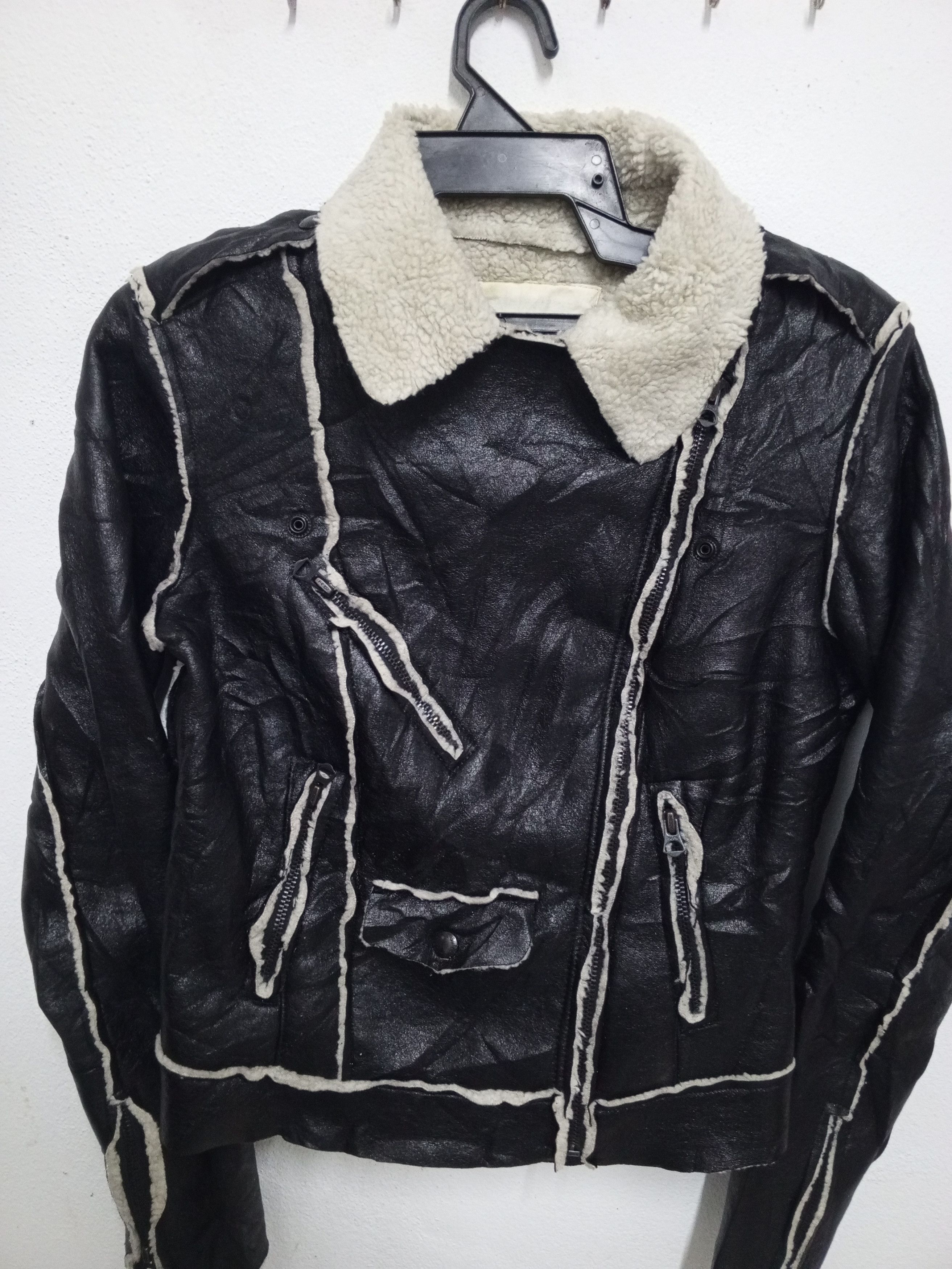 Ralph Lauren RL Denim&Supply Black Faux Leather Women's Motorcycle Jacket Size XS / US 0-2 / IT 36-38 - 3 Thumbnail