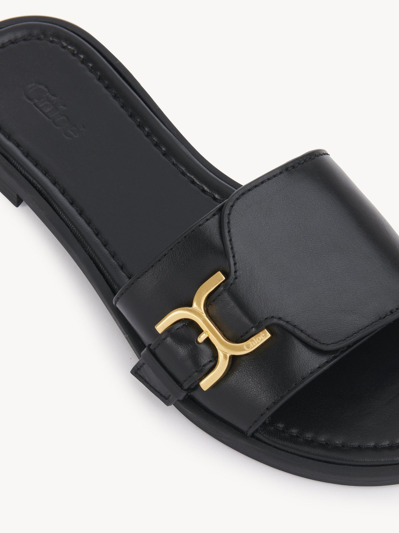 Chloe oc11z0625 Marcie Slides in Black Size US 7 / IT 37 - 5 Thumbnail