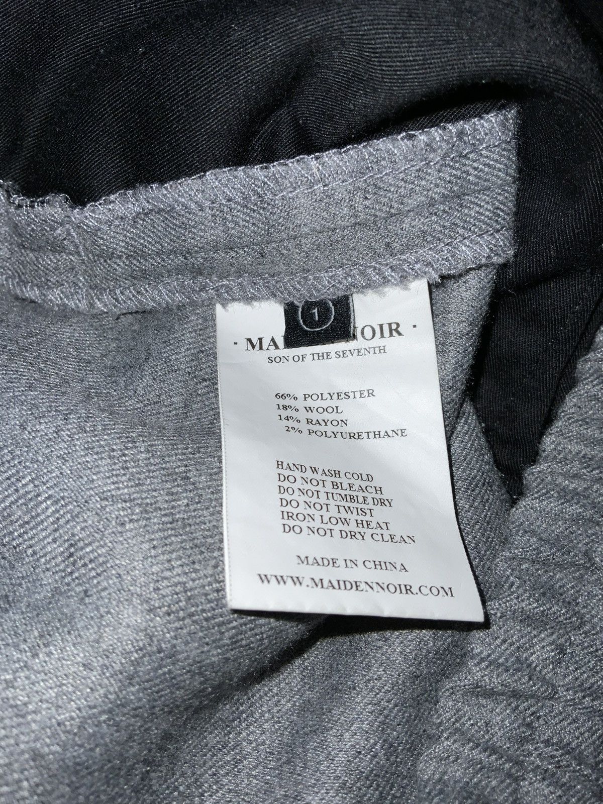 Designer Maison Noir Son Of The Seventh Pleated Gray Trouser Pants Size US 32 / EU 48 - 11 Thumbnail