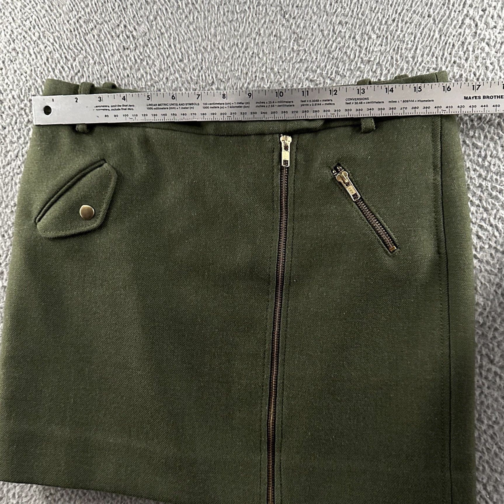 J.Crew J.Crew Womens Skirt Green Size 8 Short Straight Zip Front 100% Wool Size 30" / US 8 / IT 44 - 6 Thumbnail