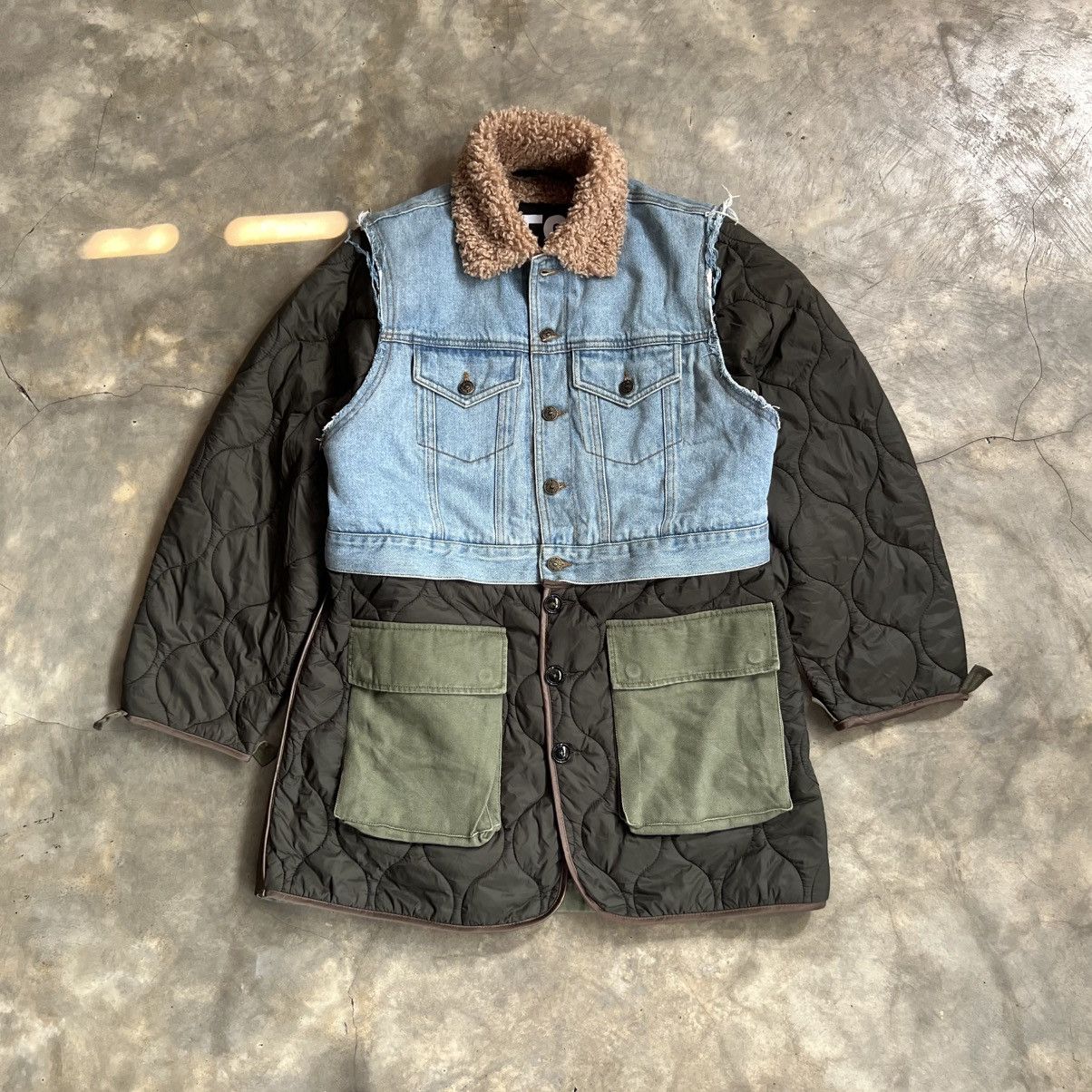 Diesel Diesel Hybrid Parka Mix Denim Jacket Size US L / EU 52-54 / 3 - 1 Thumbnail