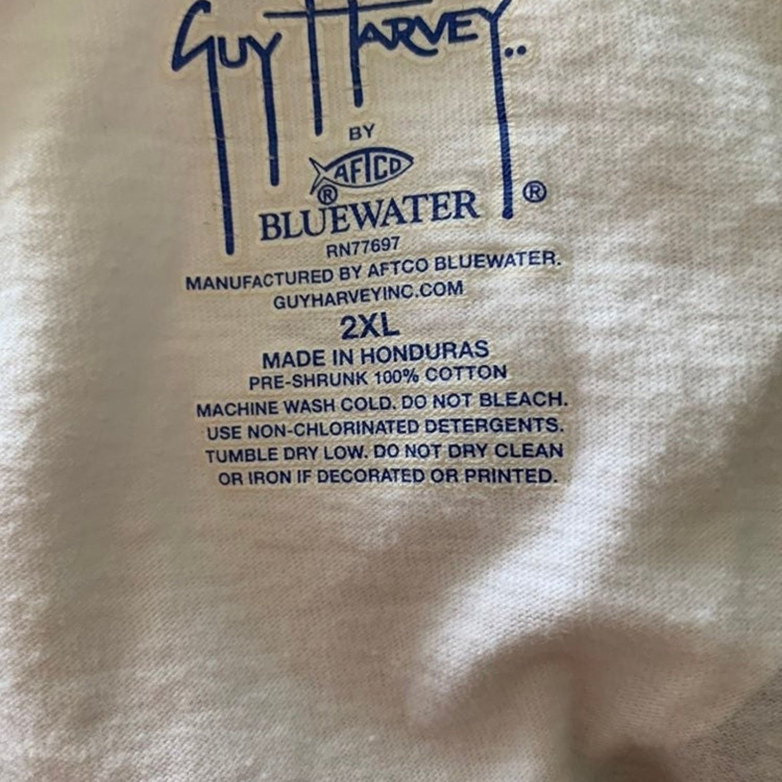 Guy Harvey Guy Harvey Men's Sz 2XL Shirt Cut Off White Swordfish Sport Size US XXL / EU 58 / 5 - 7 Thumbnail