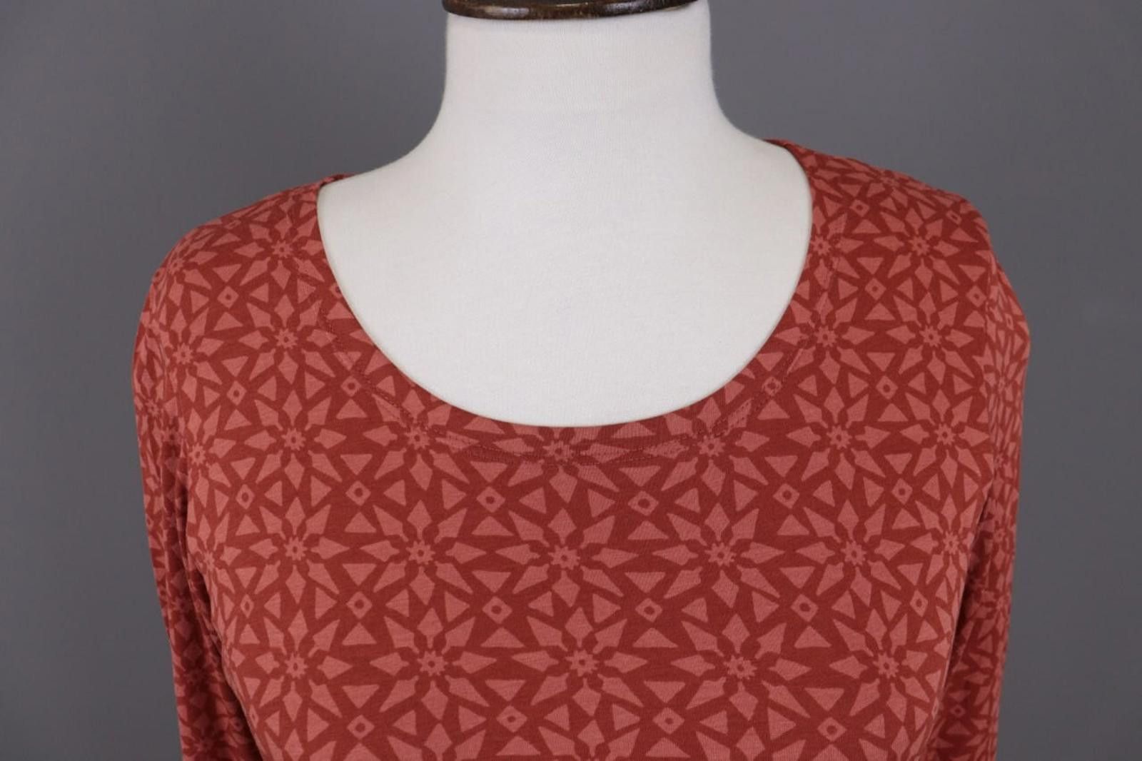 Designer Gudrun Sjorden Red Printed Tunic Shirt Size Size S Size S / US 4 / IT 40 - 4 Thumbnail