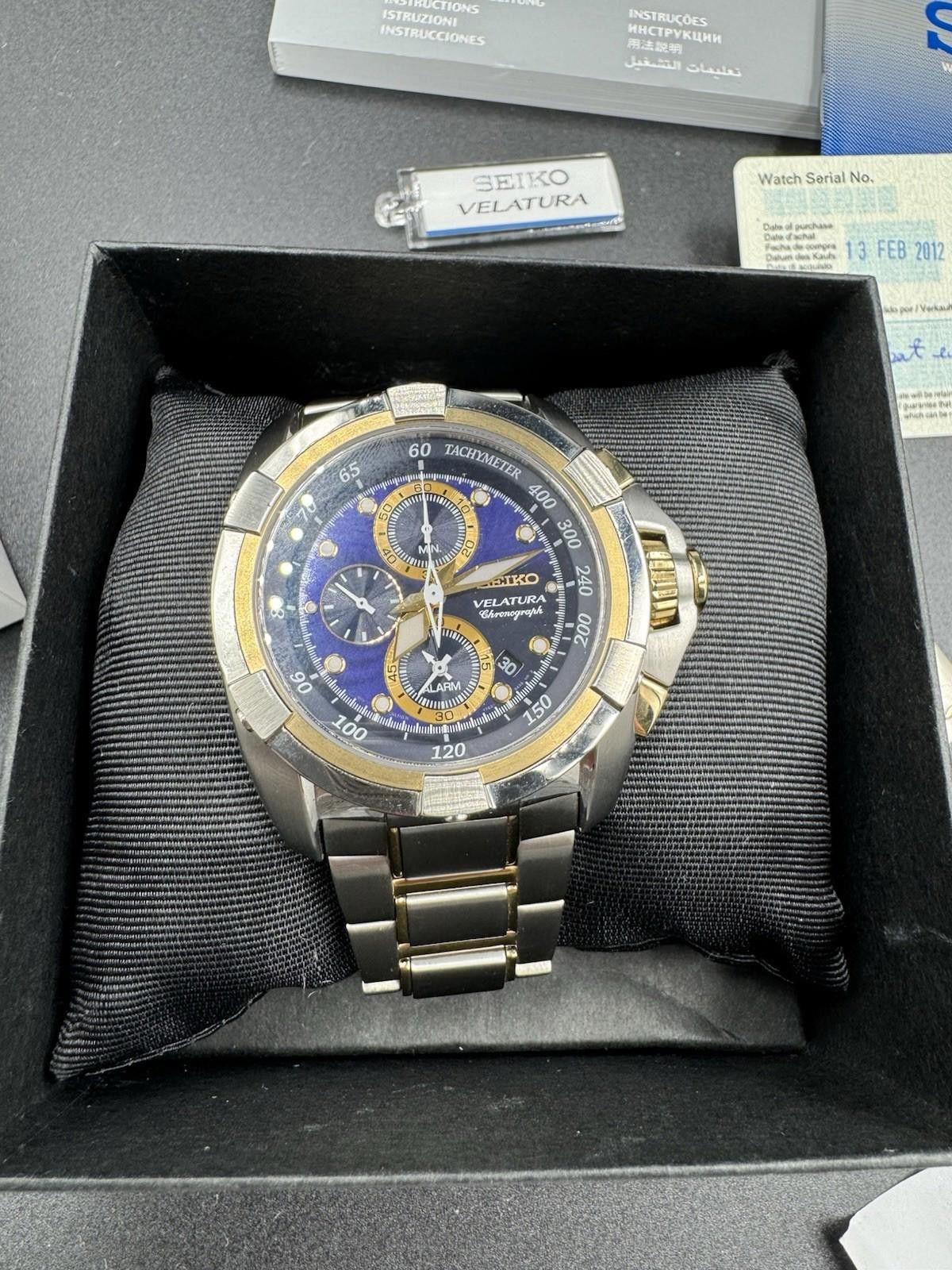 Seiko Seiko Velatura SNDX99 Chronograph Blue Dial Quartz Watch w/ Size ONE SIZE - 3 Thumbnail