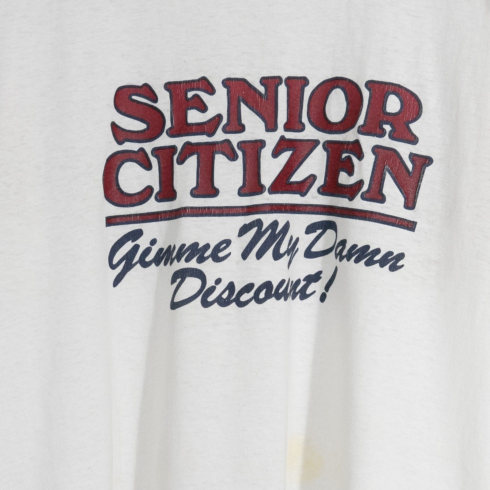 Vintage Vintage 90s Senior Citizen Funny Humor T Shirt Large - Thin Size US L / EU 52-54 / 3 - 3 Thumbnail