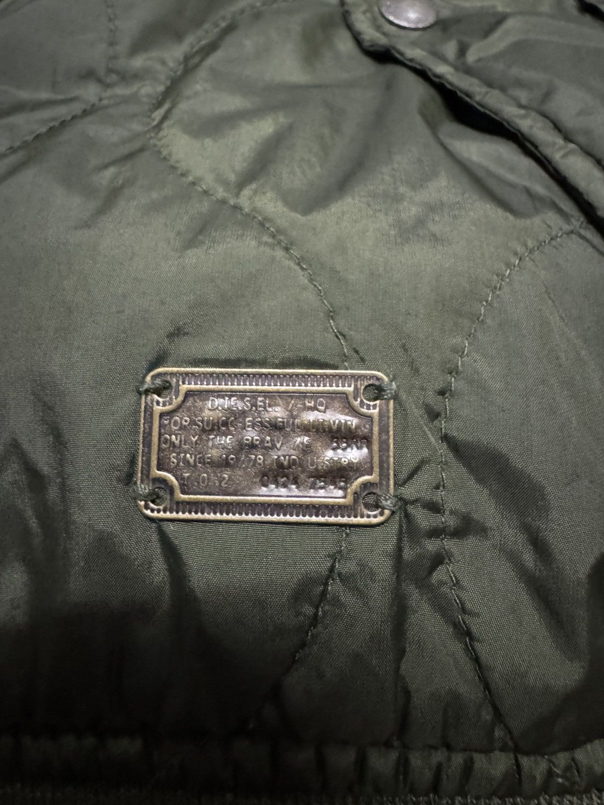 Diesel 💥VINTAGE Y2K DIESEL-CO OLIVE GREEN MILITARY DISTRESS BOMBERS Size US S / EU 44-46 / 1 - 8 Thumbnail