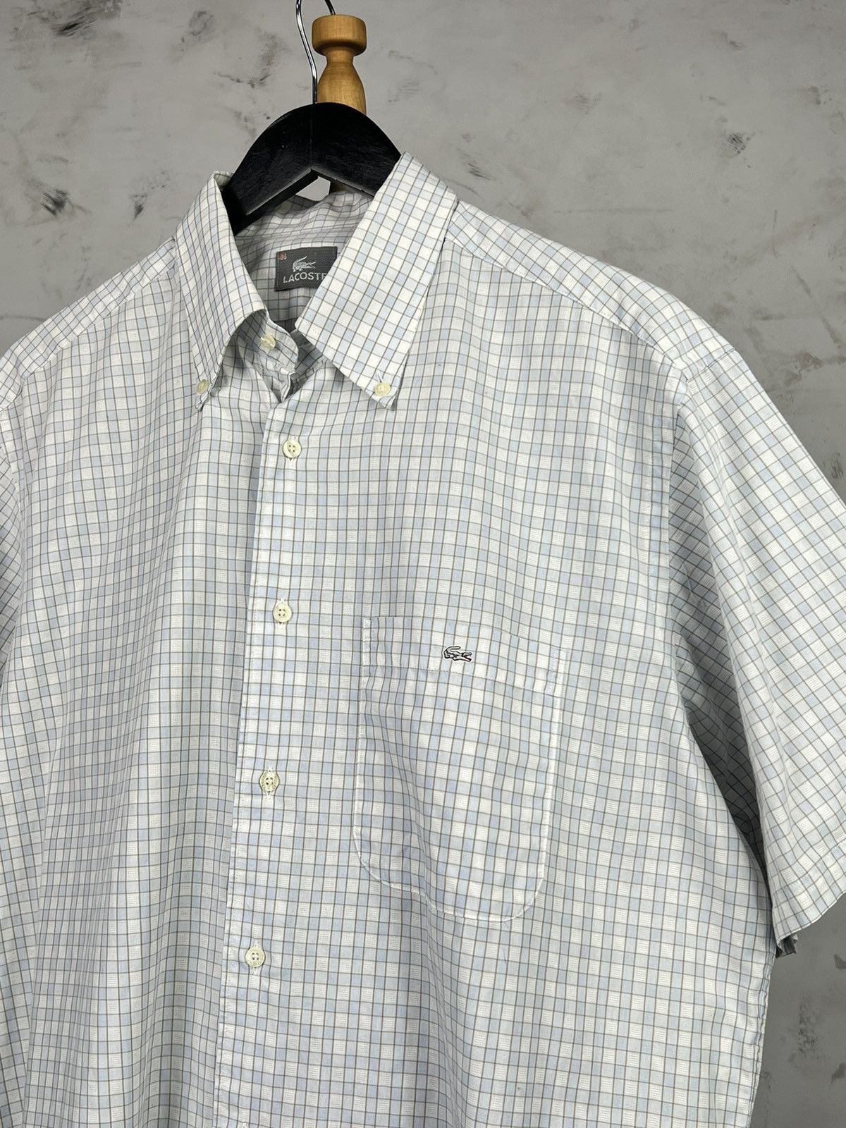 Lacoste Vintage Lacoste Short Sleeve Button Shirt Size M - L 44 Size US L / EU 52-54 / 3 - 3 Thumbnail