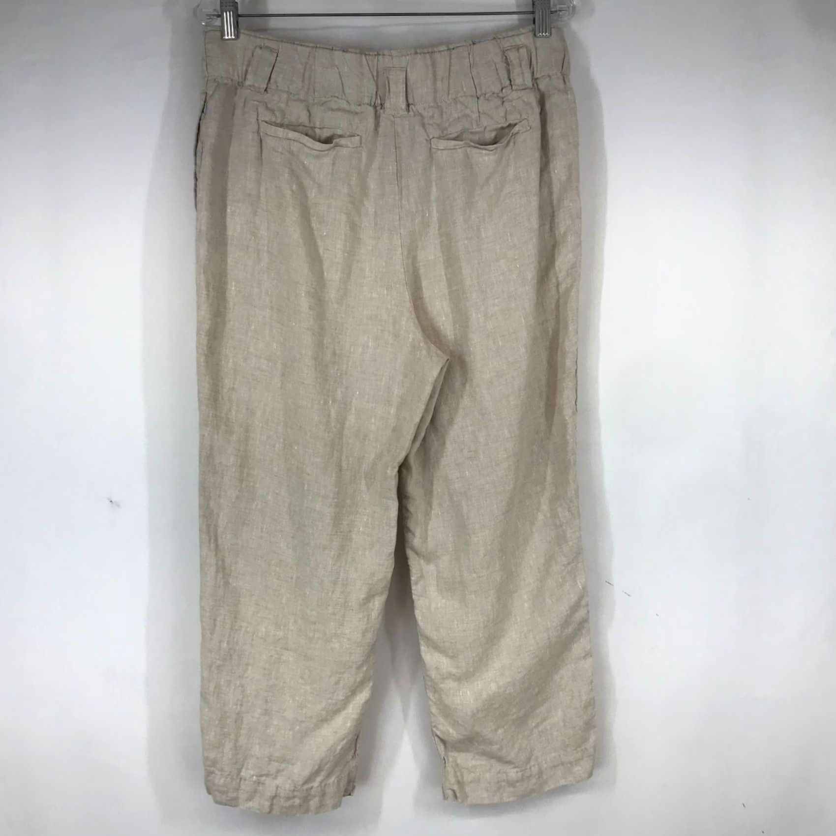 Vintage CHICO'S Women's Beige Linen Casual Pants 8R Size 30" / US 8 / IT 44 - 4 Thumbnail