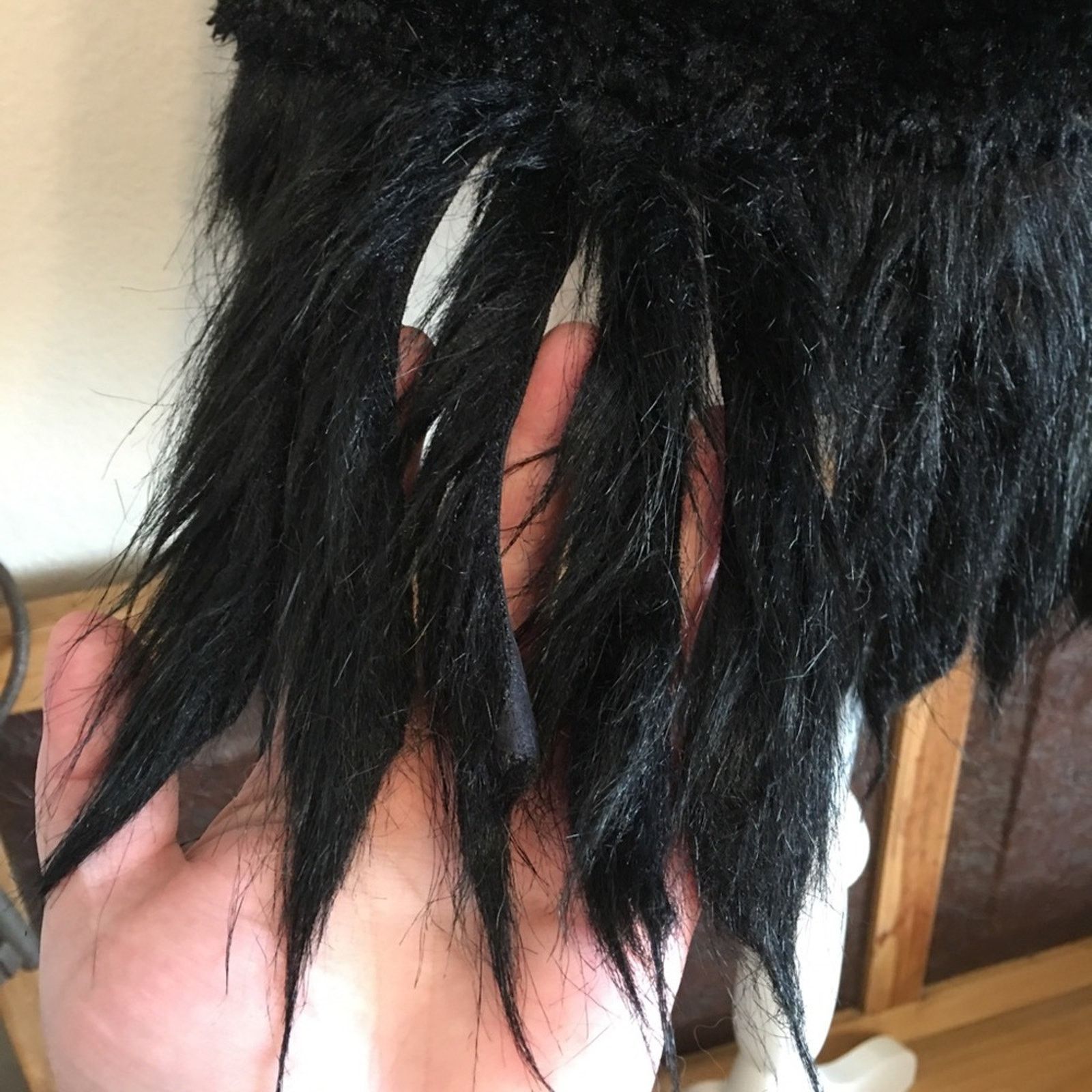 Other Adrienne Landau black faux fur scarf wrap fringe Size ONE SIZE - 5 Thumbnail