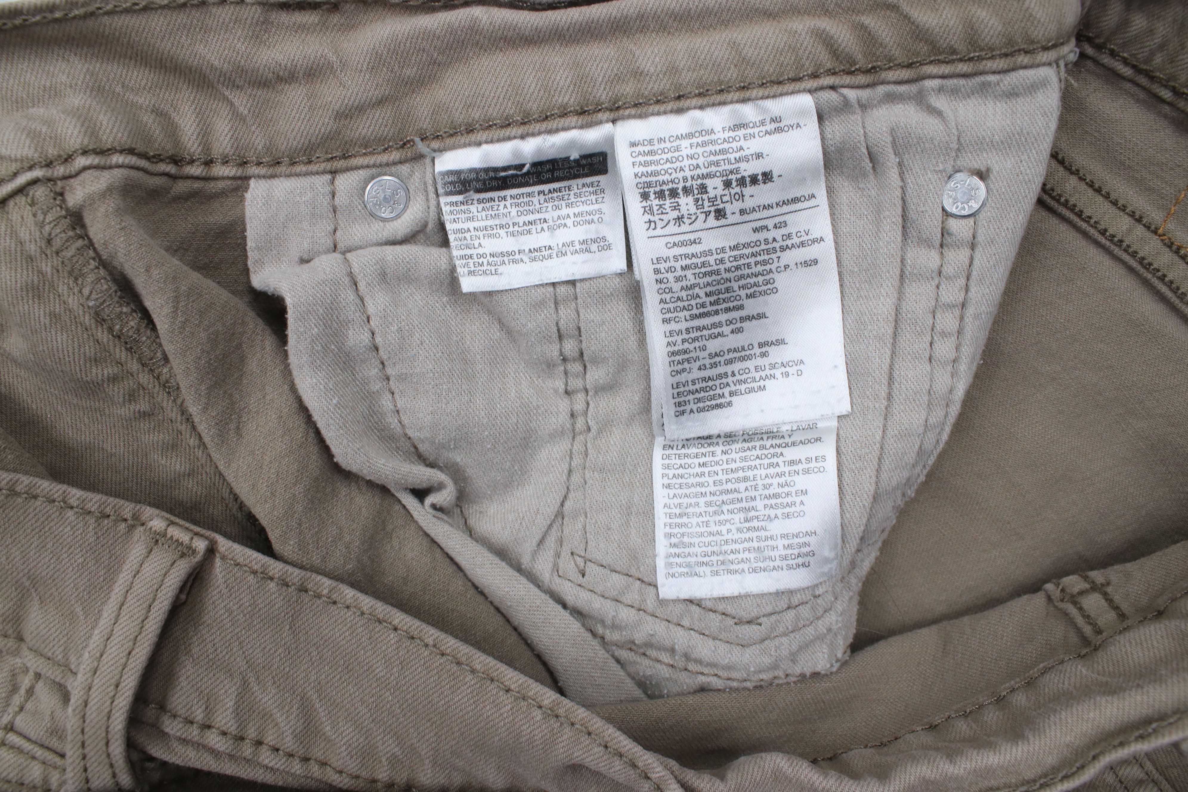 Levi's × Vintage Vintage Y2K Levis 505 Stretch Regular Fit Denim Jeans Beige Size US 36 / EU 52 - 8 Thumbnail