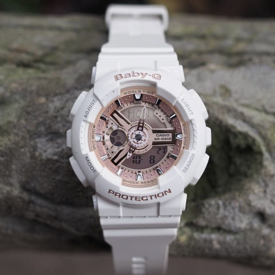 Casio Casio Baby-G BA-110 White/Pink/Gold Size ONE SIZE - 15 Thumbnail