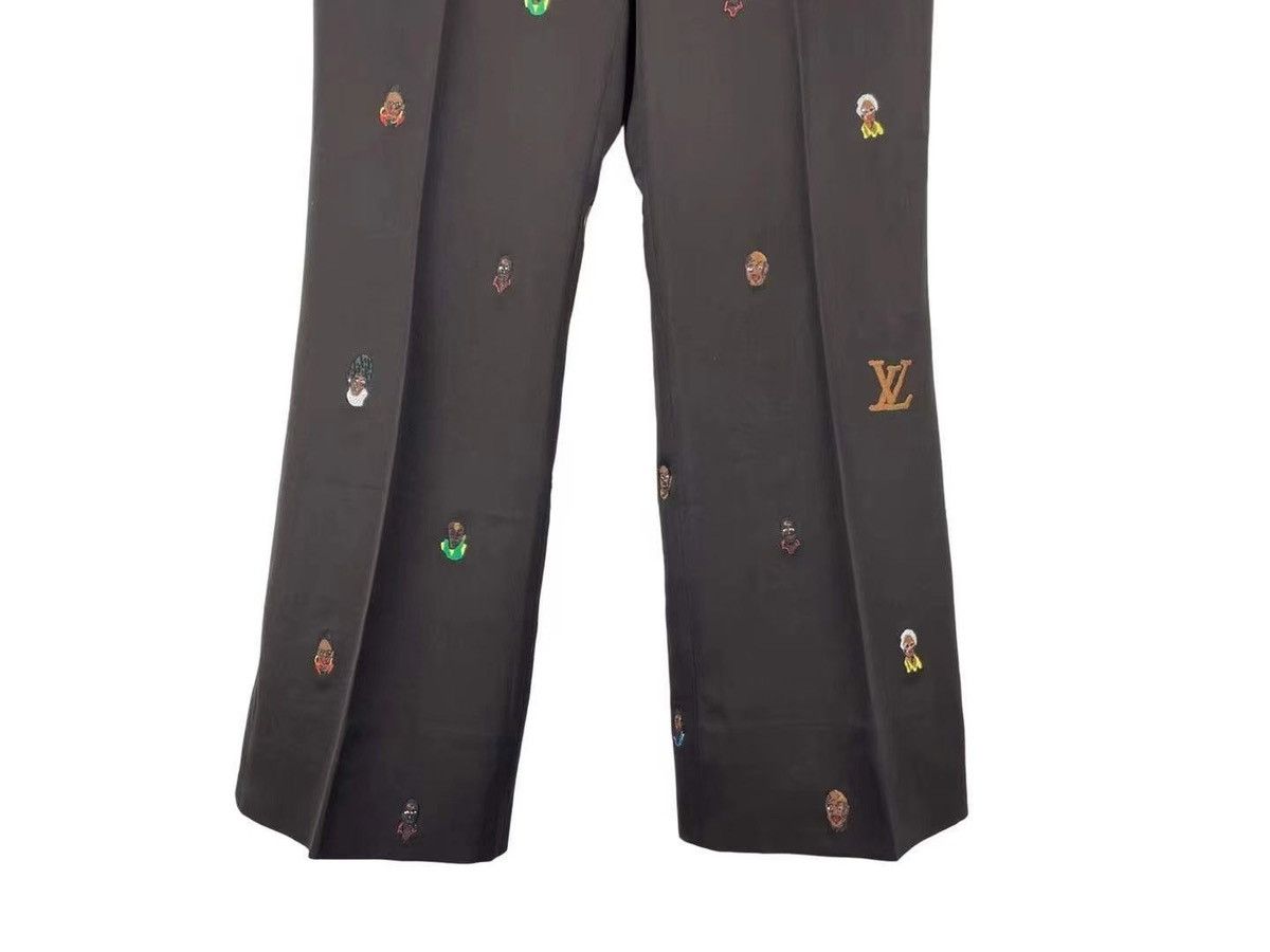 Louis Vuitton Louis Vuitton SS24 Collaboration Embroidered Flared Pants Size US 32 / EU 48 - 4 Thumbnail