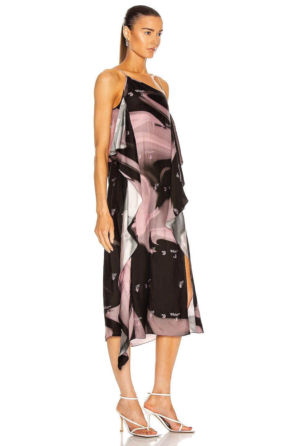 Off-White o1y1125 Midi Dress in Multicolor Size XS / US 0-2 / IT 36-38 - 2 Thumbnail