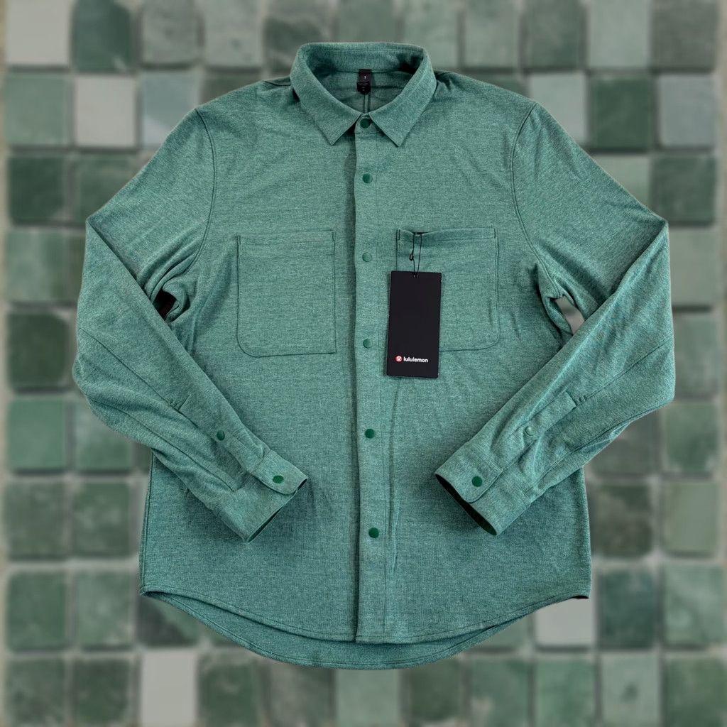 Lululemon Lululemon Button-Up Overshirt Men Small Green Plaid Knit Stretch Snap Collared Pocketed Vintage: No Relaxed Fit NWT Size US S / EU 44-46 / 1 - 1 Thumbnail