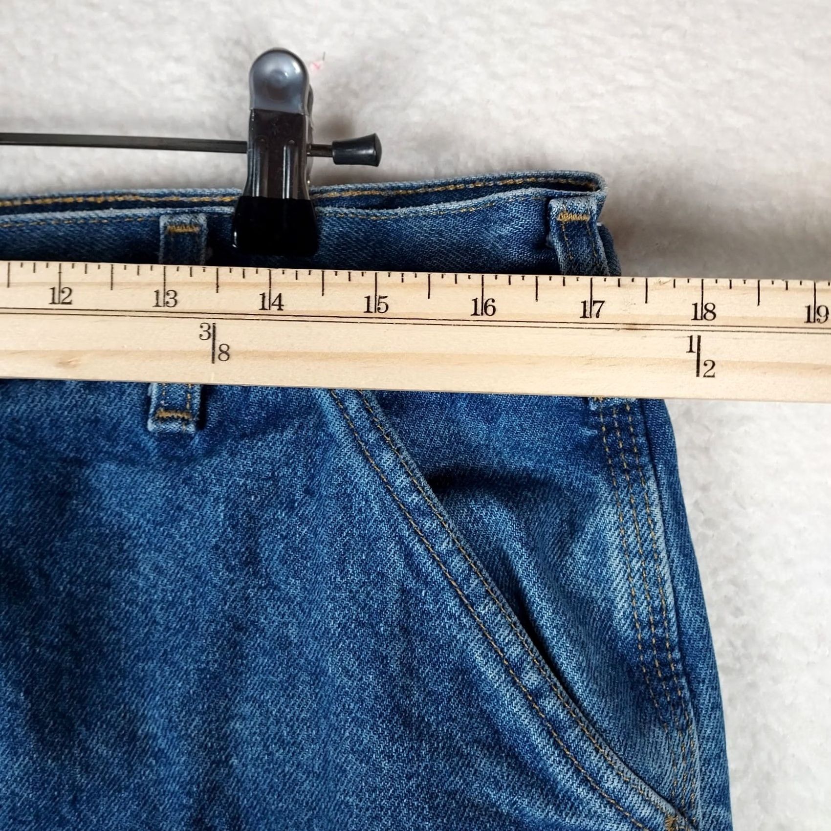 Carhartt Carhartt Mens Jeans Flannel Lined Carpenter Blue Denim 36x30 Relaxed Fit Size US 36 / EU 52 - 5 Thumbnail