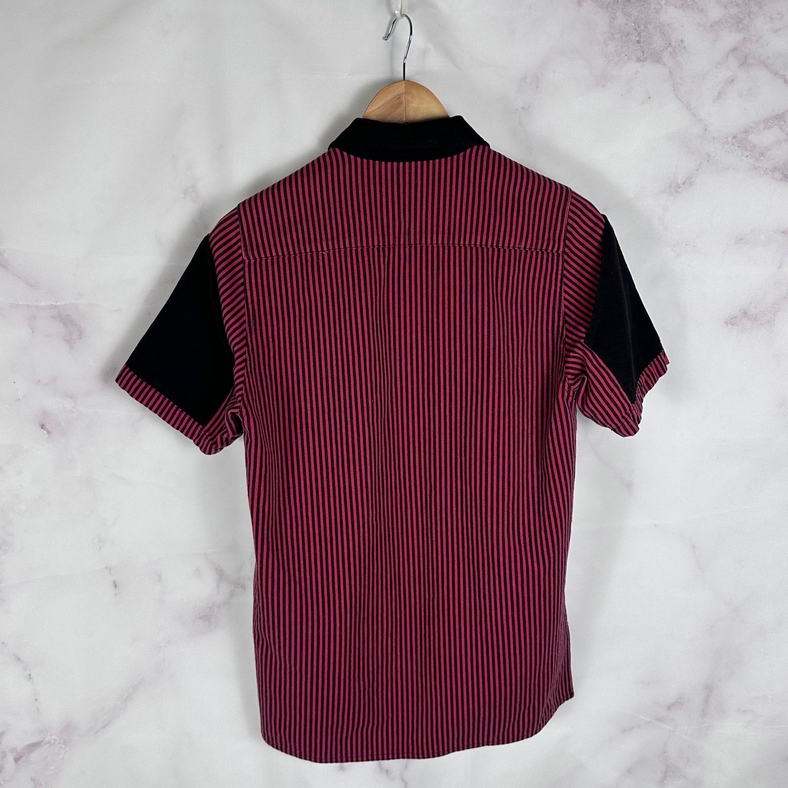 Japanese Brand Milkboy Tokyo Red Stripe Work Punk Bowling Shirt Size US S / EU 44-46 / 1 - 7 Thumbnail