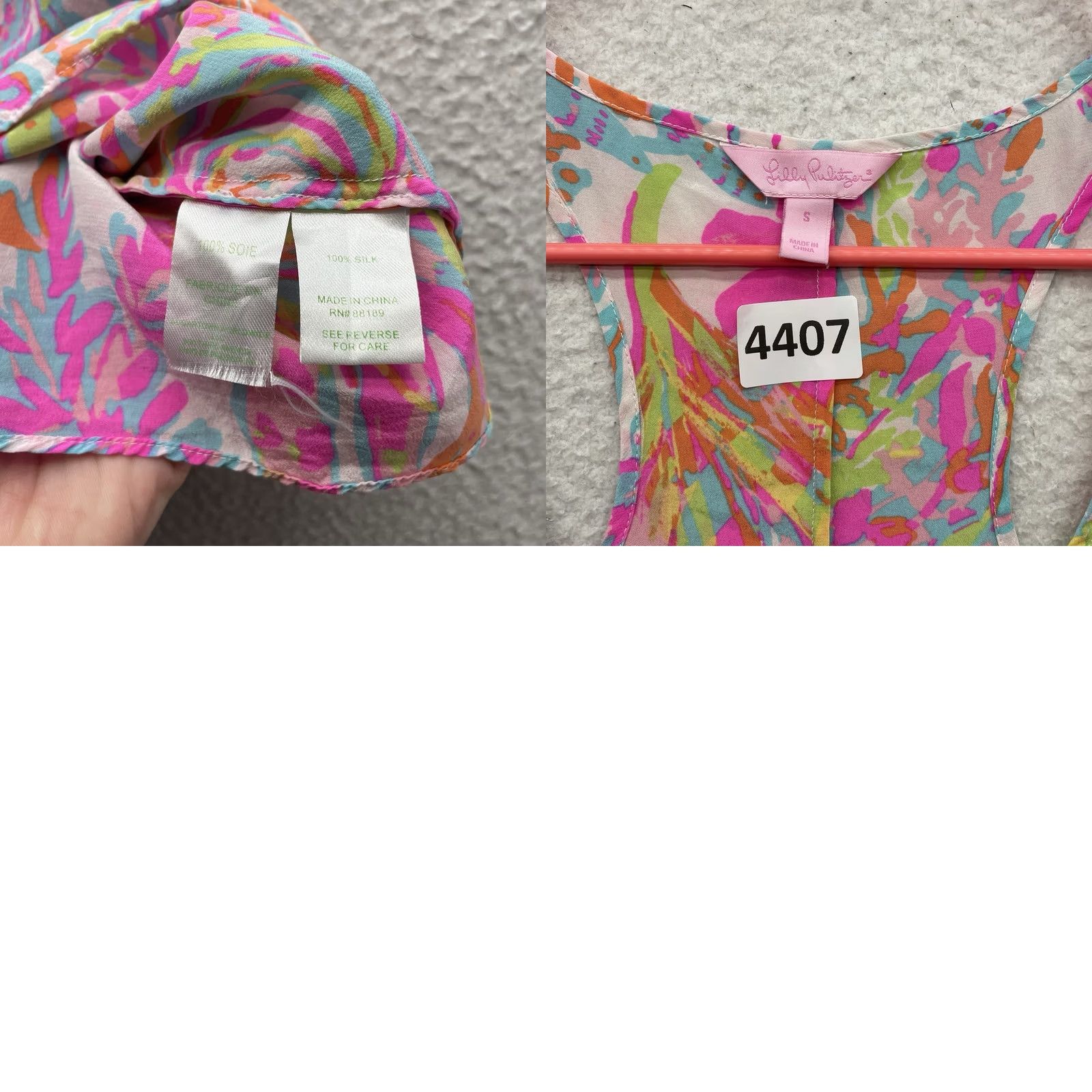 Lilly Pulitzer Lilly Pulitzer Tank Top Women's Size S Silk Pink Fish Racerback Preppy Size S / US 4 / IT 40 - 8 Thumbnail