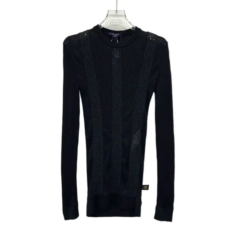 Louis Vuitton Louis Vuitton Black Knit Women's Sweater 0089 Size M / US 6-8 / IT 42-44 - 1 Thumbnail