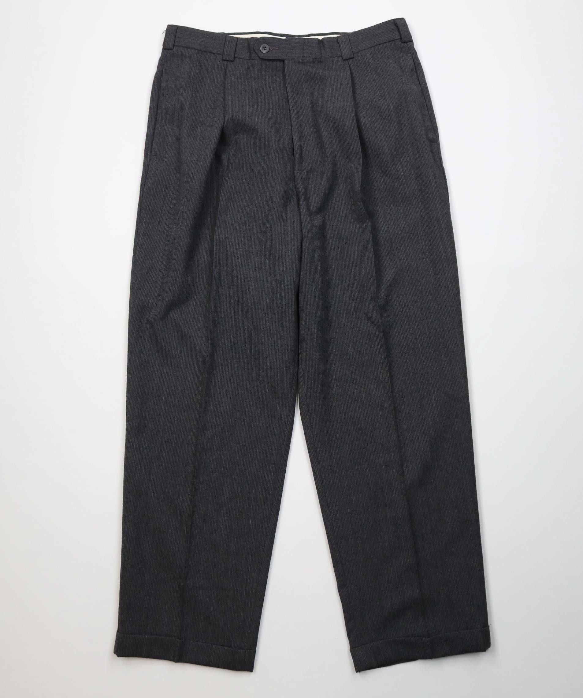 Vintage Vintage 90s Streetwear Striped Wide Leg Chino Pants Gray Size US 34 / EU 50 - 1 Thumbnail