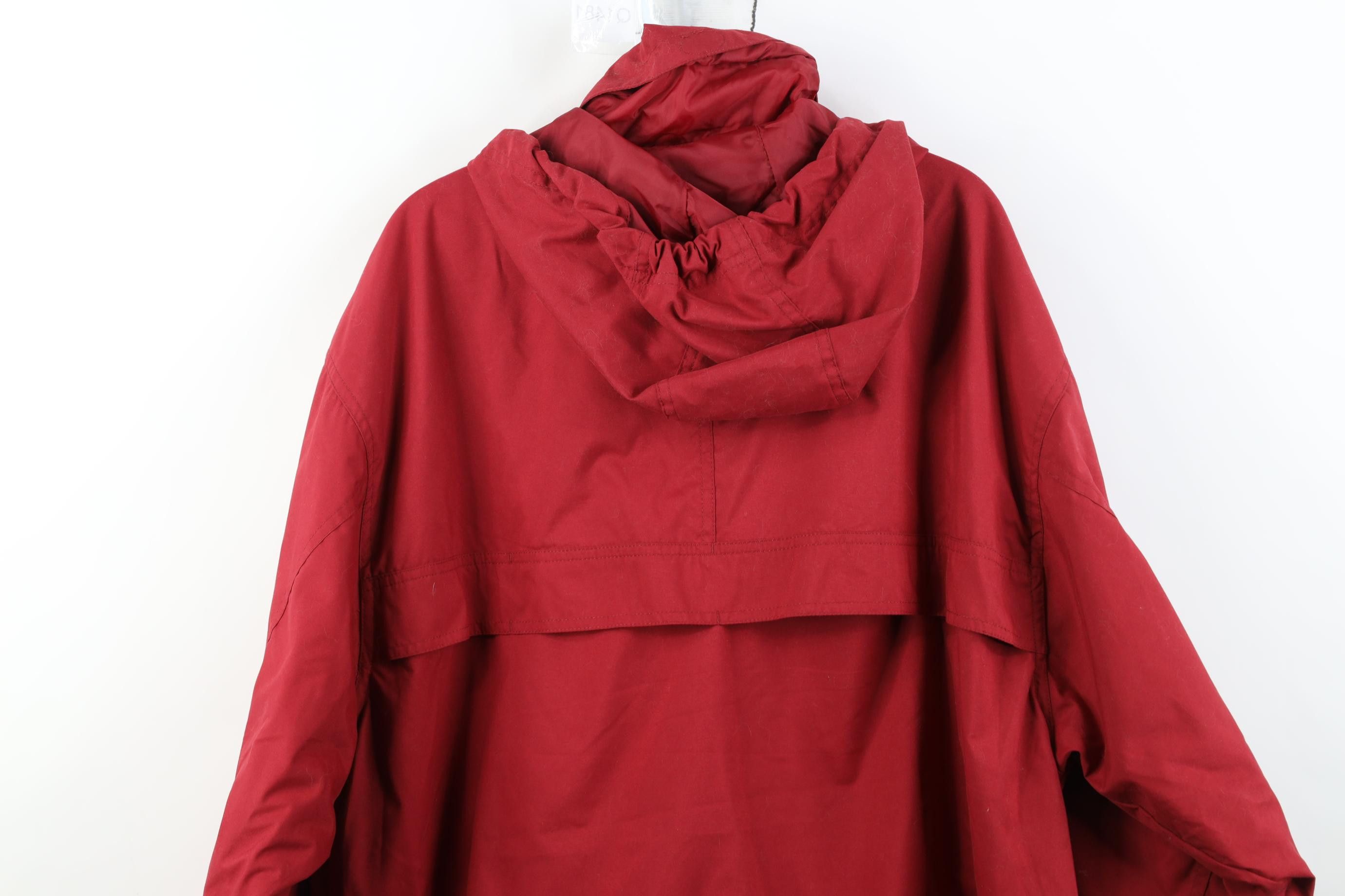 Gap Vintage Y2K 2002 Gap Hooded Anorak Windbreaker Jacket Red Size US L / EU 52-54 / 3 - 12 Thumbnail