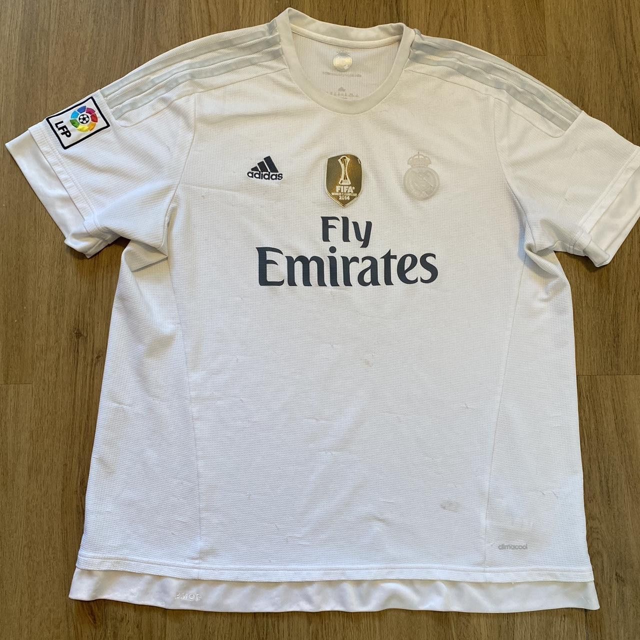Adidas 2015-16 Real Madrid Adidas Home Football Shirt Fly Emirates Size US XXL / EU 58 / 5 - 1 Thumbnail