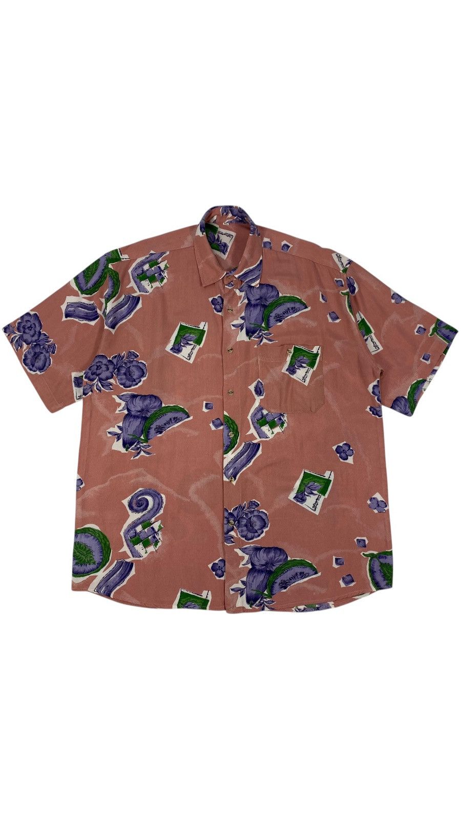 Vintage Vintage 70s 80s Crazy Abstract Hawaiian Festival Party Shirt Size US XL / EU 56 / 4 - 1 Thumbnail