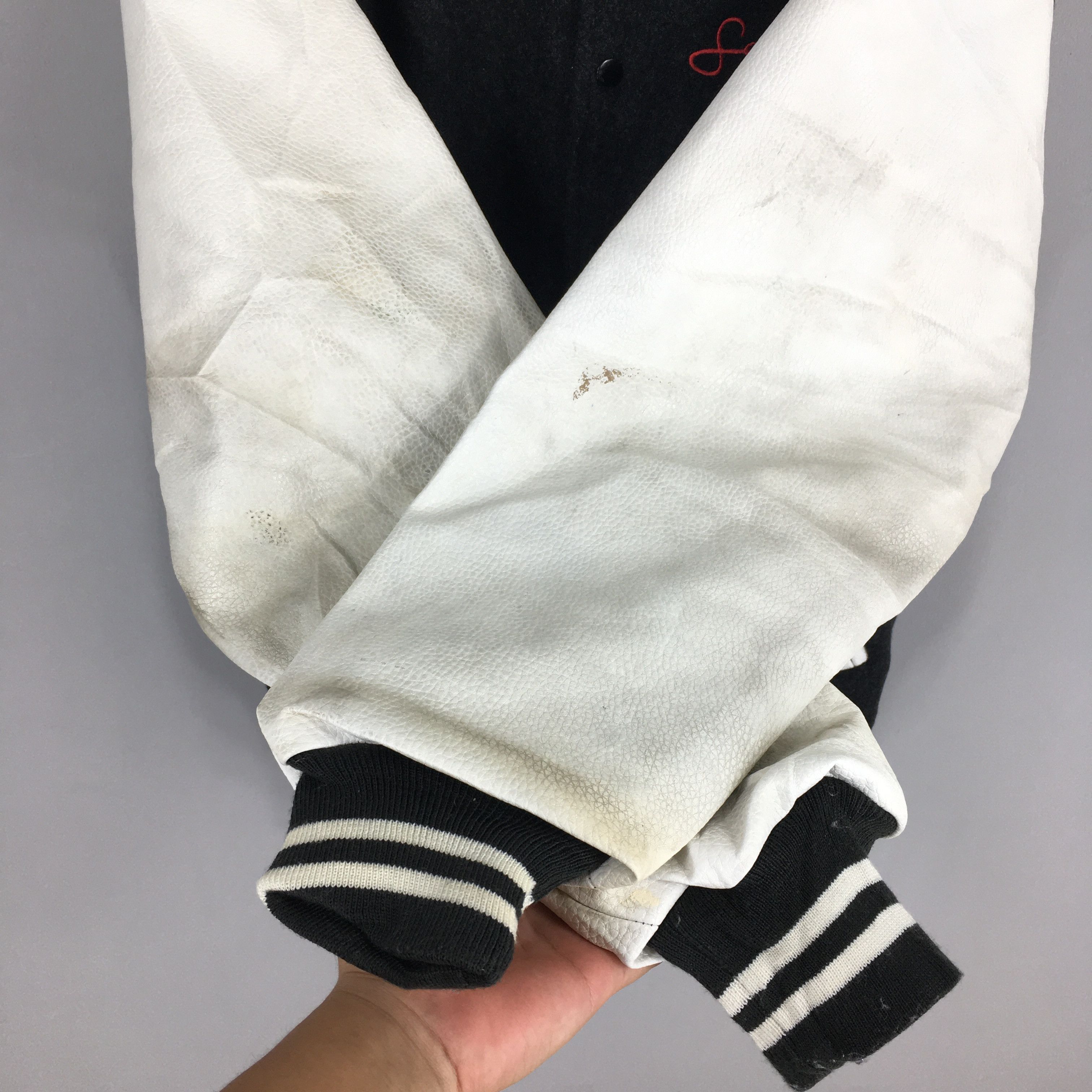 Sean John Vintage 90s Sean John Wool Varsity Leather Jacket XLarge Size US XL / EU 56 / 4 - 6 Thumbnail