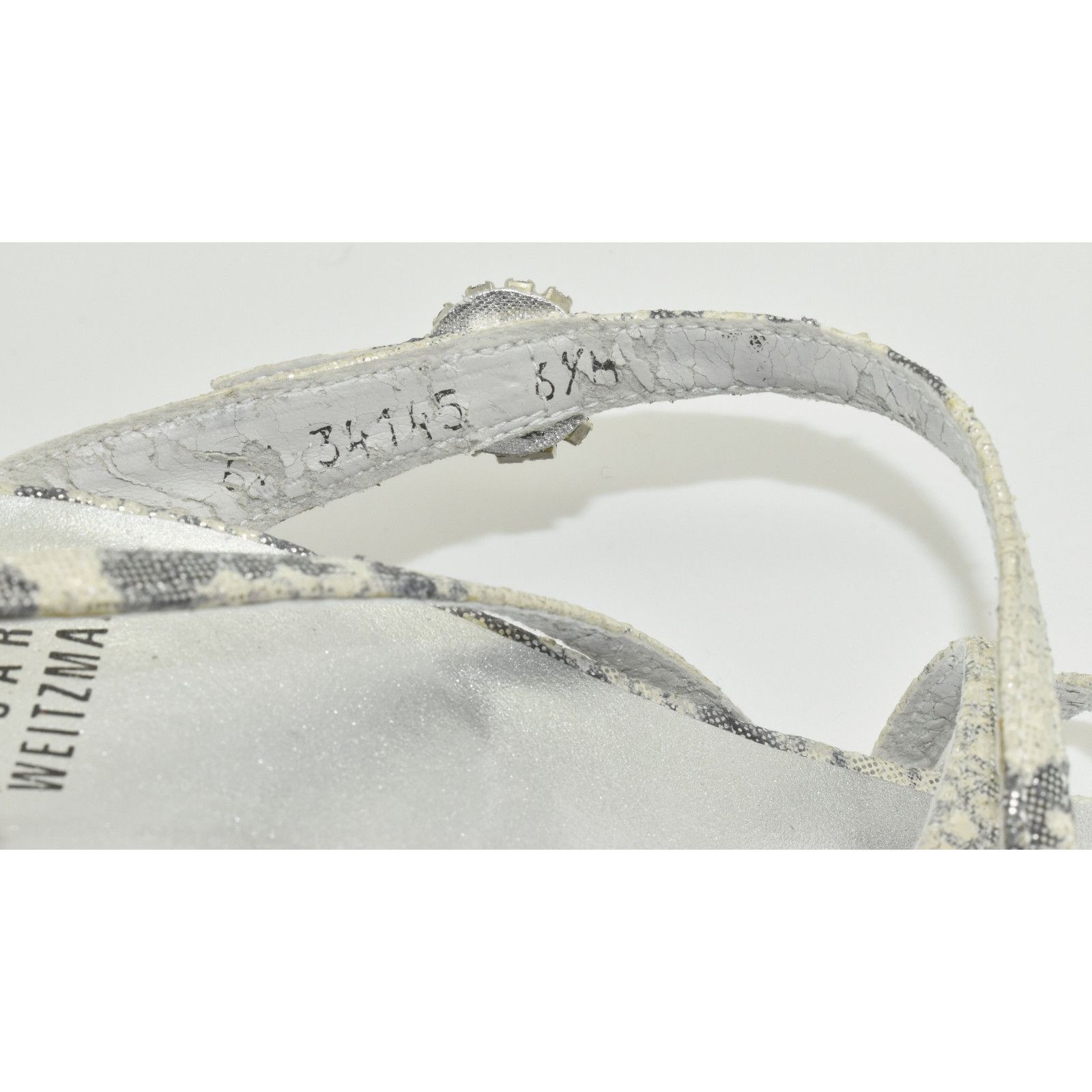 Stuart Weitzman STUART WEITZMAN Snake Embossed Rhinestone Sandal Heels 6.5M Size US 6.5 / IT 36.5 - 7 Thumbnail