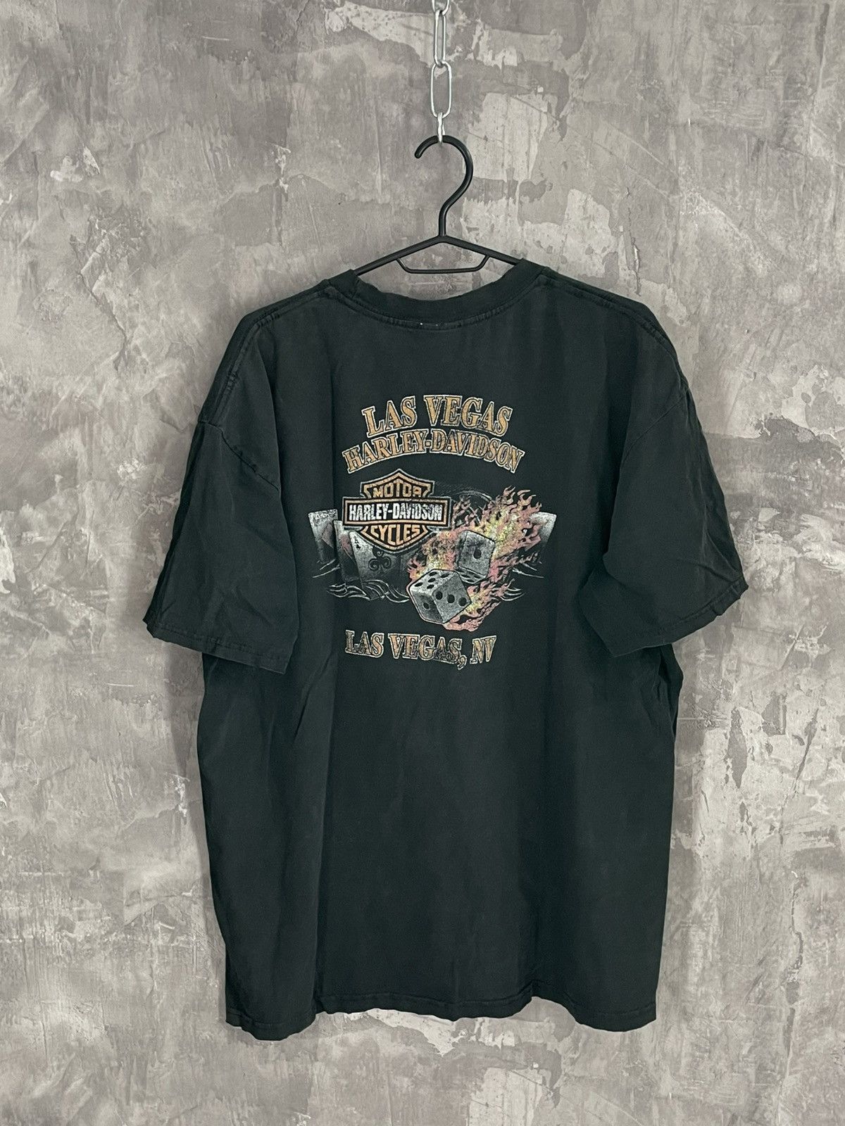Harley Davidson × Vintage Vintage 90’s Faded Harley Davidson Las Vegas T Shirt Size US L / EU 52-54 / 3 - 1 Thumbnail