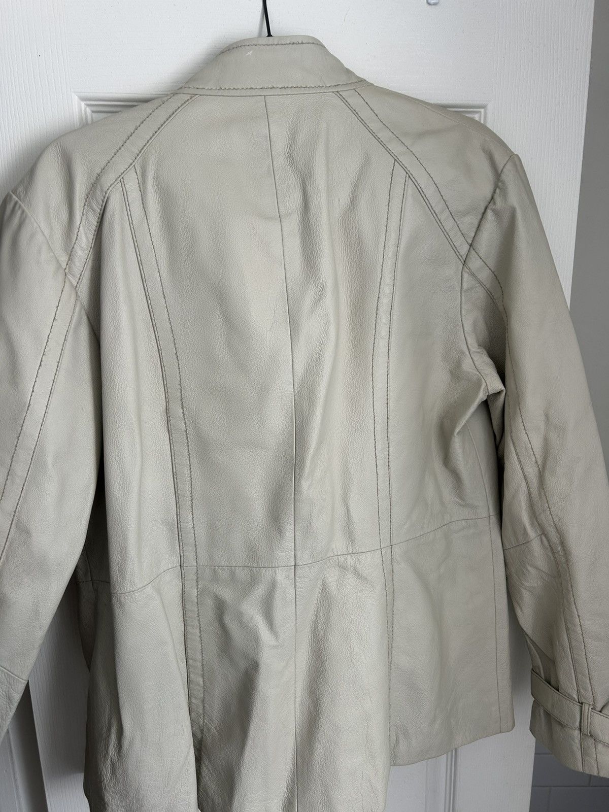KARA Kara Off White LeatherJacket Size L / US 10 / IT 46 - 8 Thumbnail