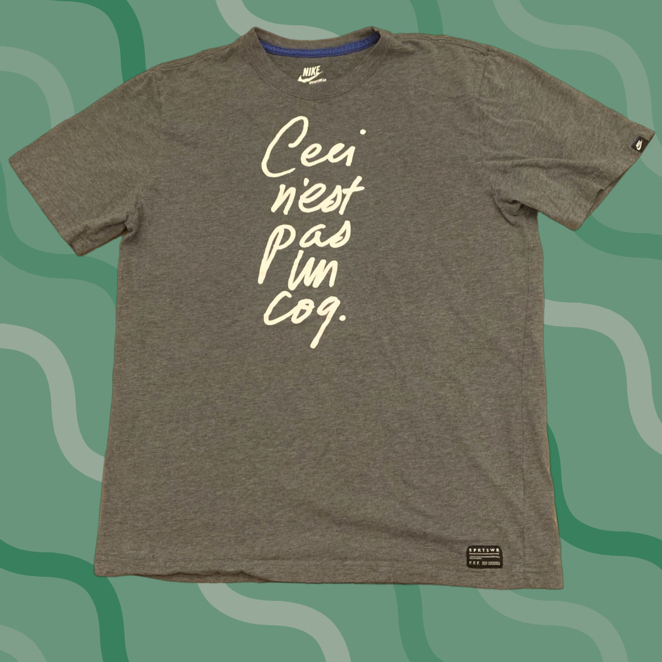 Nike Nike LIMITED EDITION 'CECI N'EST PAS UN COQ' T-SHIRT GREY Size L Men Size US L / EU 52-54 / 3 - 1 Thumbnail