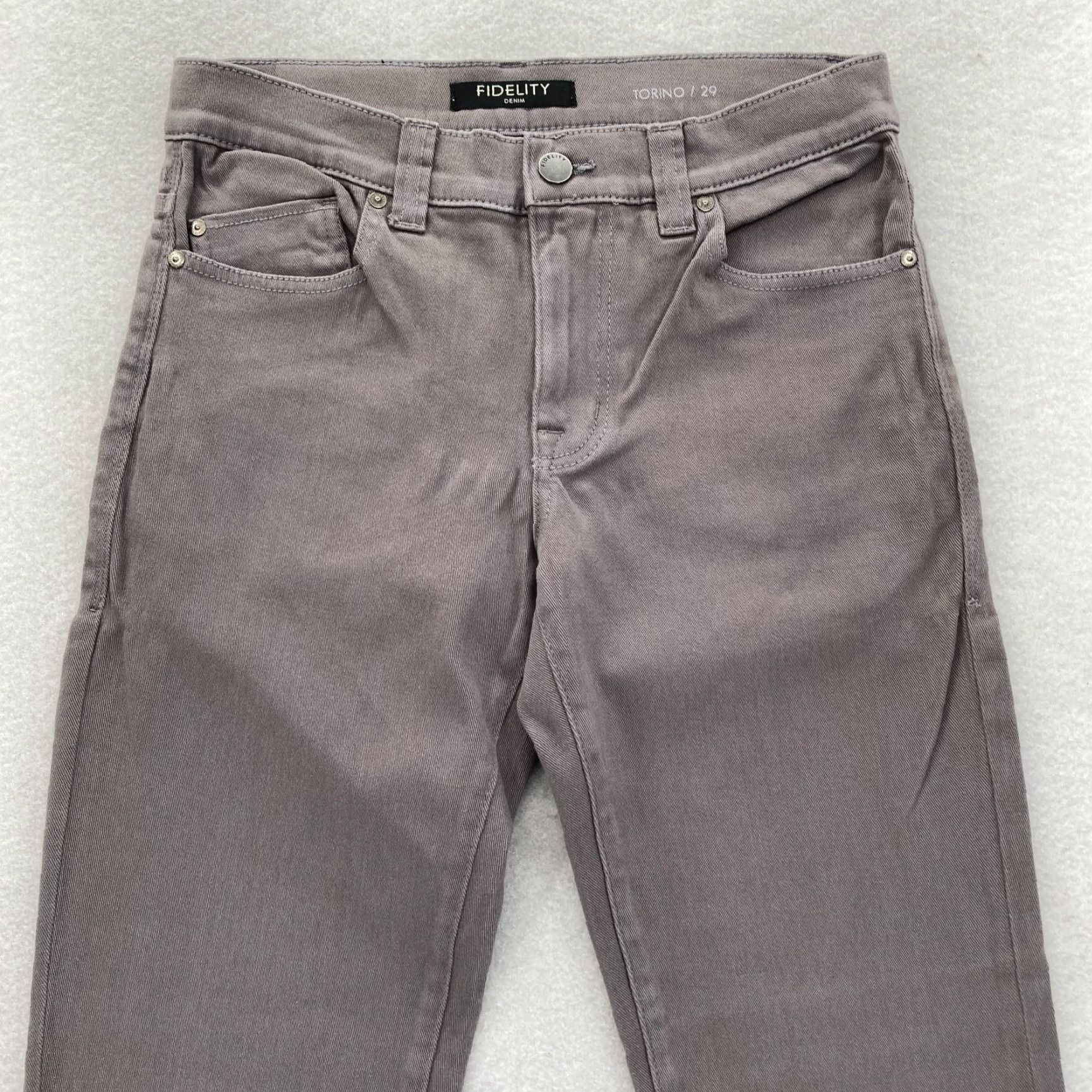 Vintage Fidelity Denim Torino Jeans Mens 29x34 Slim Fit Charcoal Gray Stretch Denim NWT Size US 29 - 2 Thumbnail