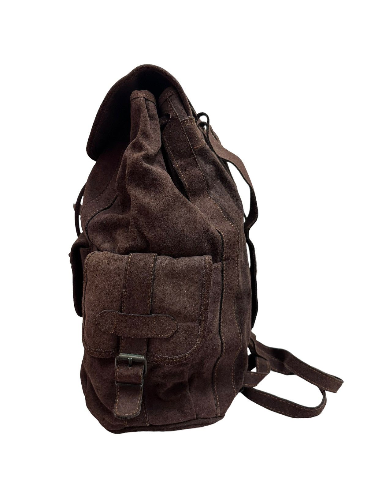 Genuine Leather RARE ‼️ Vintage Leather Suede Tactical Utility Backpack Size ONE SIZE - 5 Thumbnail
