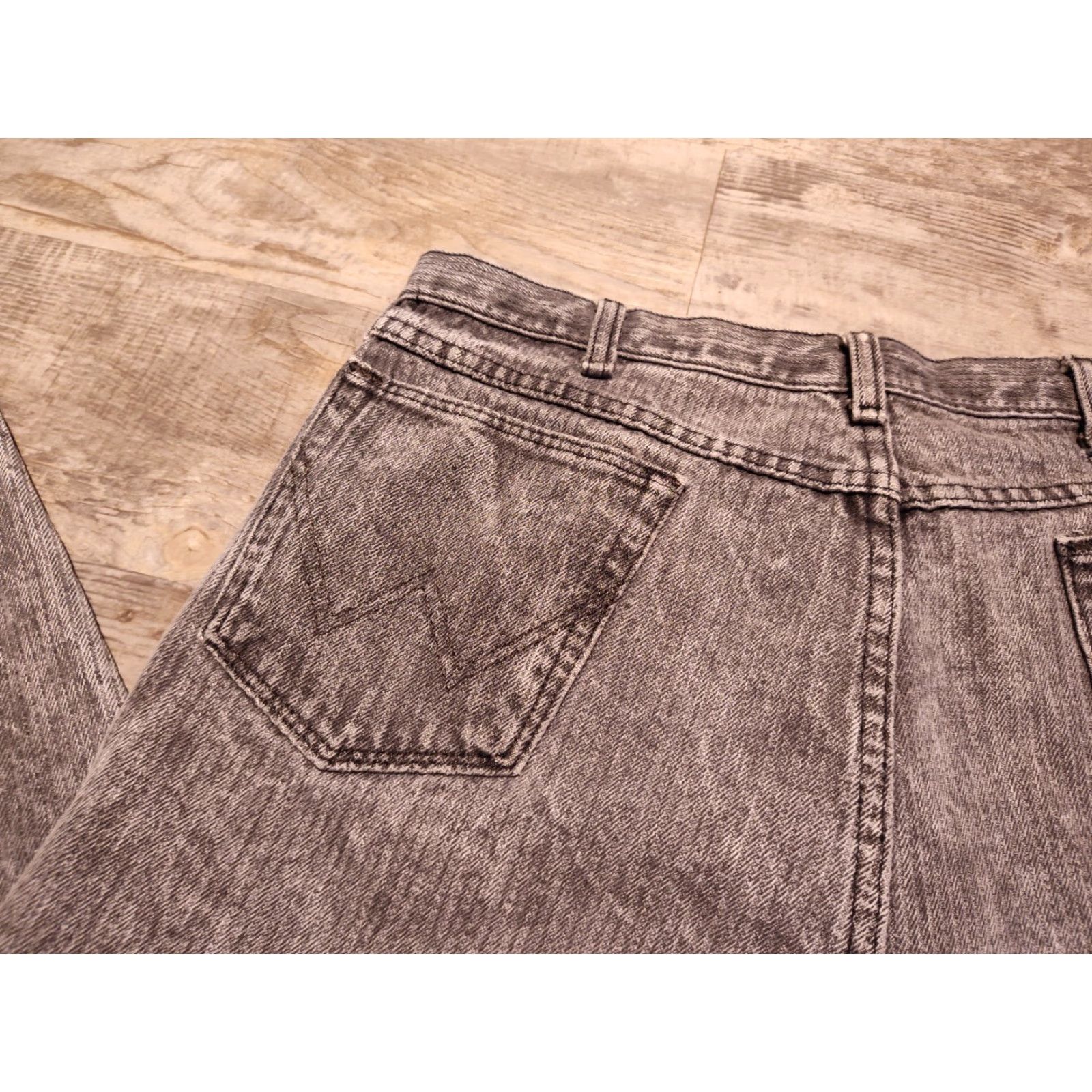 Wrangler VINTAGE Wrangler Jeans Men's 80s Acid Wash Striped Cords 34x29 Retro 80s Biker Cowboy Rock American Made Size US 34 / EU 50 - 5 Thumbnail