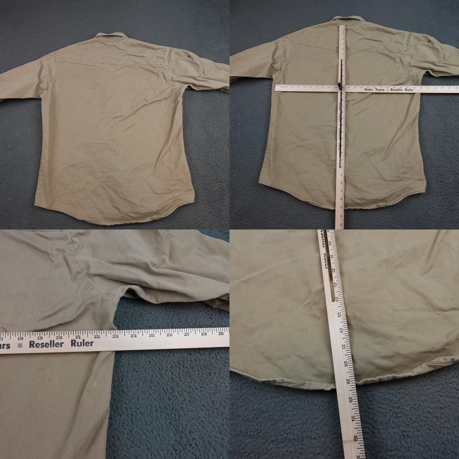 Vintage VINTAGE Prentiss Shirt Mens Large Beige Twill Western Pearl Snap Button USA Size US L / EU 52-54 / 3 - 8 Thumbnail