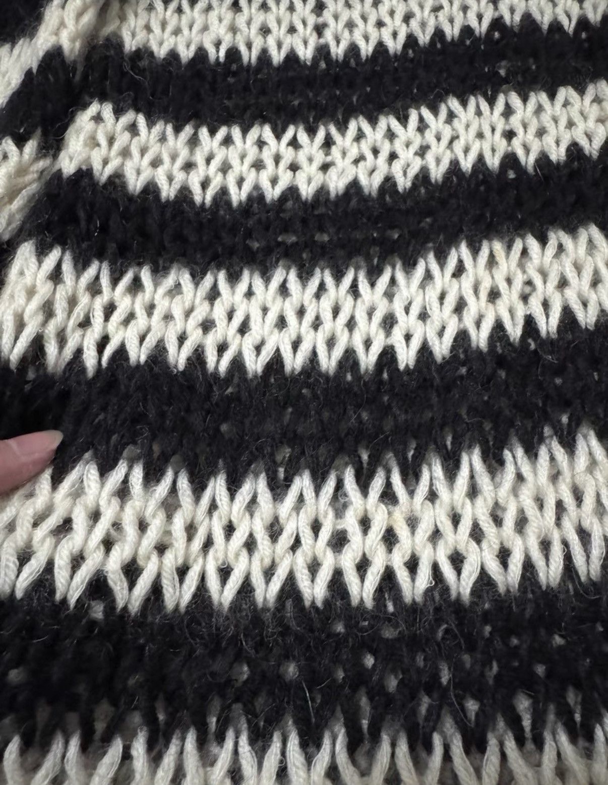 Saint Laurent Paris Saint Laurent (SLP) 15FW Black/White Wool Stripe Sweater Size US XS / EU 42 / 0 - 4 Thumbnail