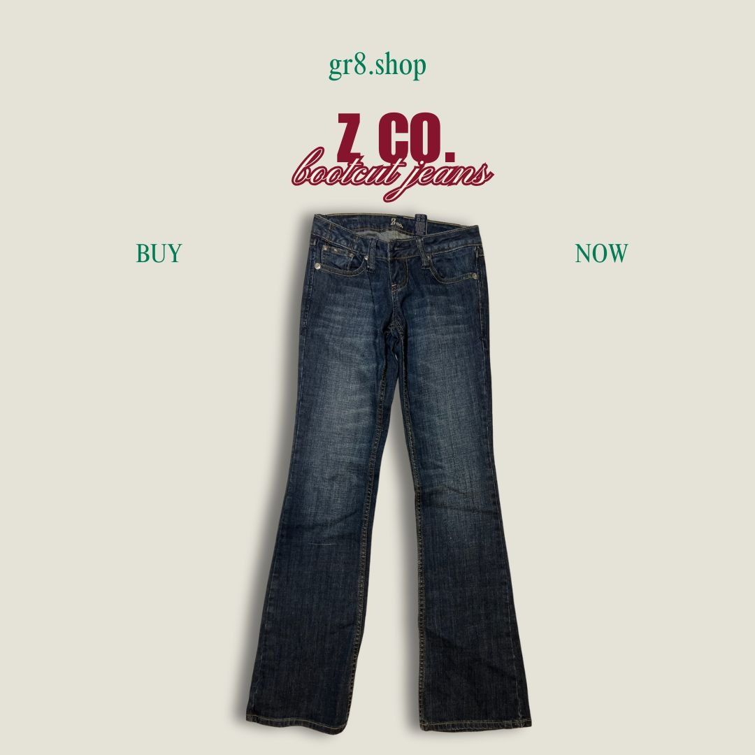 Other Z. Co. Womens Bootcut Jeans Size 3 Blue Distressed Denim wit Size 28" / US 6 / IT 42 - 1 Thumbnail
