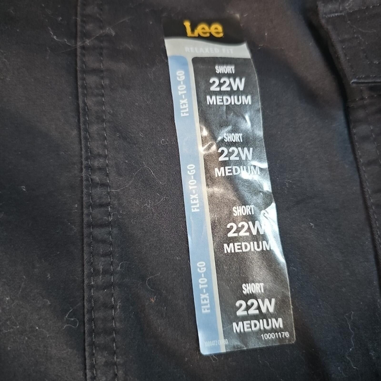 Lee Lee Relaxed Fit Midrise Plus 22W Medium Black Shorts NWT Size 42" / US 20 - 2 Thumbnail