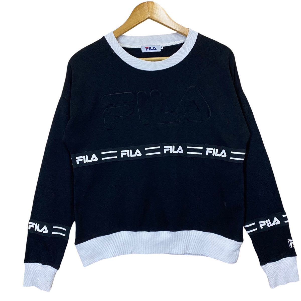Fila Fila Big Logo Crewneck Sweatshirt Size US S / EU 44-46 / 1 - 1 Thumbnail