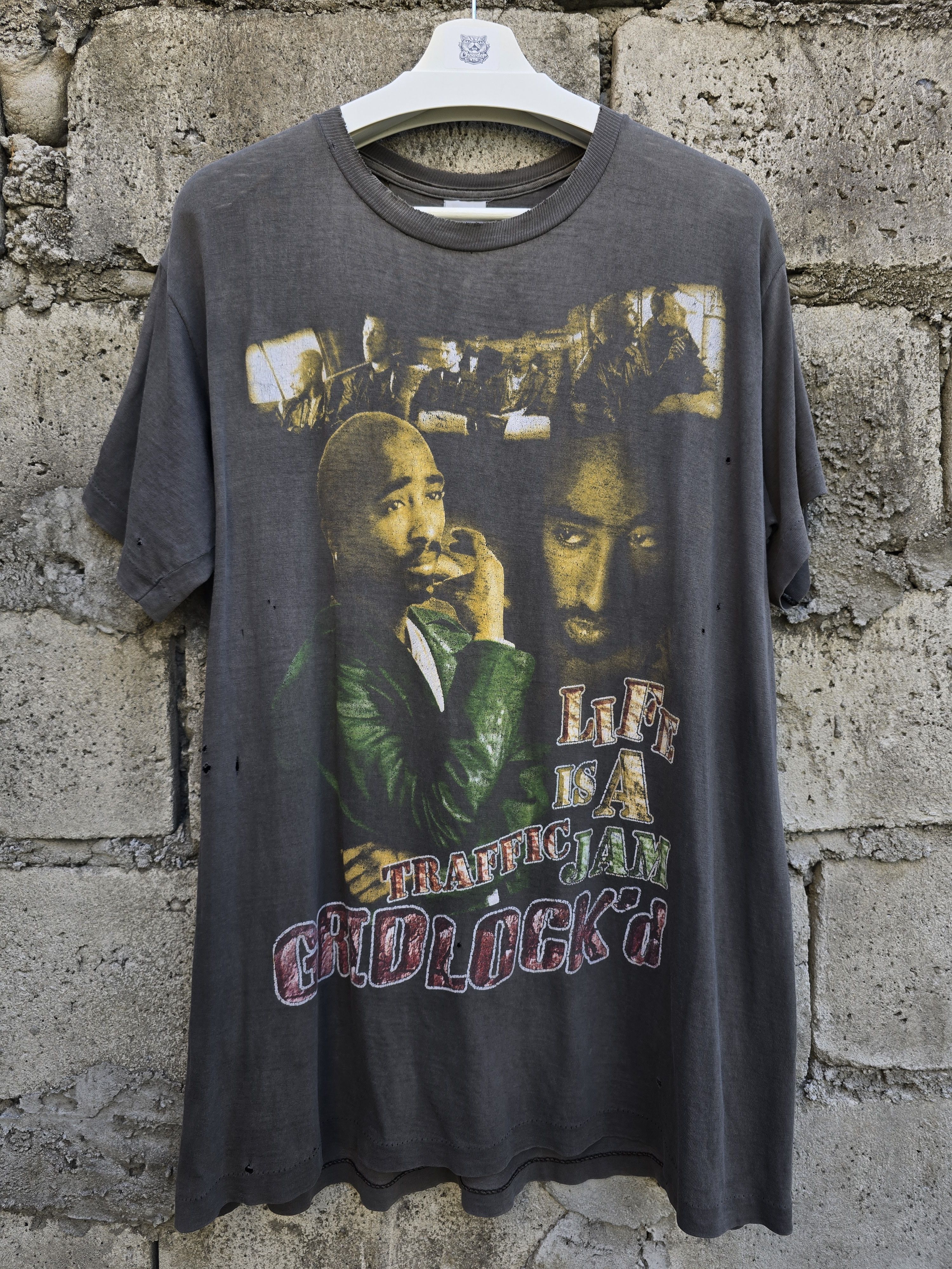 Vintage Vintage 1997 Tupac Shakur "Gridlock'd" Movie Promo Tee Size US XL / EU 56 / 4 - 1 Thumbnail