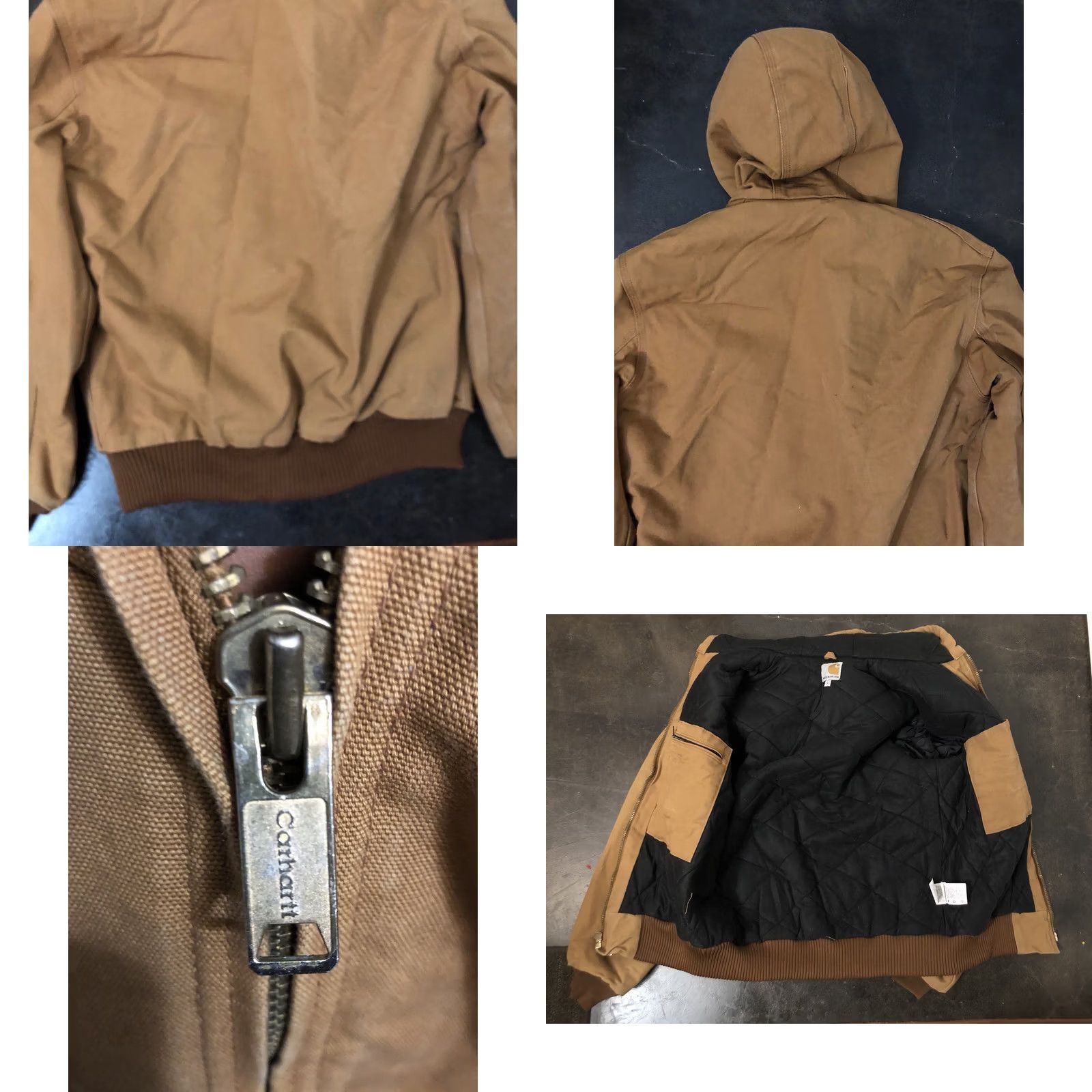Carhartt VINTAGE Carhartt J140 Hooded Jacket Mens Small Brown Lined Work Coat USA 90s Size US S / EU 44-46 / 1 - 10 Thumbnail