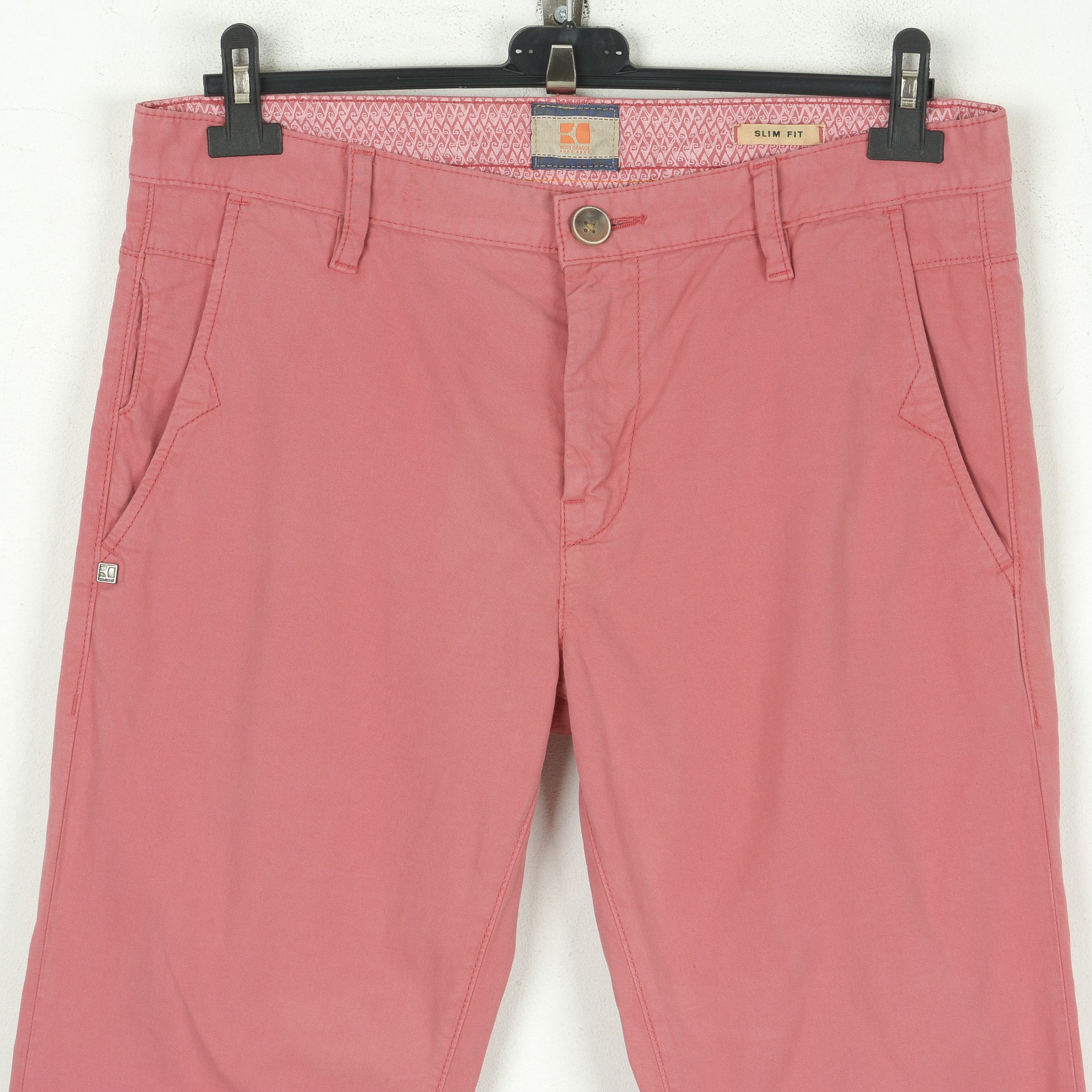 Hugo Boss Orange Sairy W34 L34 Pink Pants Trousers Zip Fly Work Size US 32 / EU 48 - 2 Thumbnail
